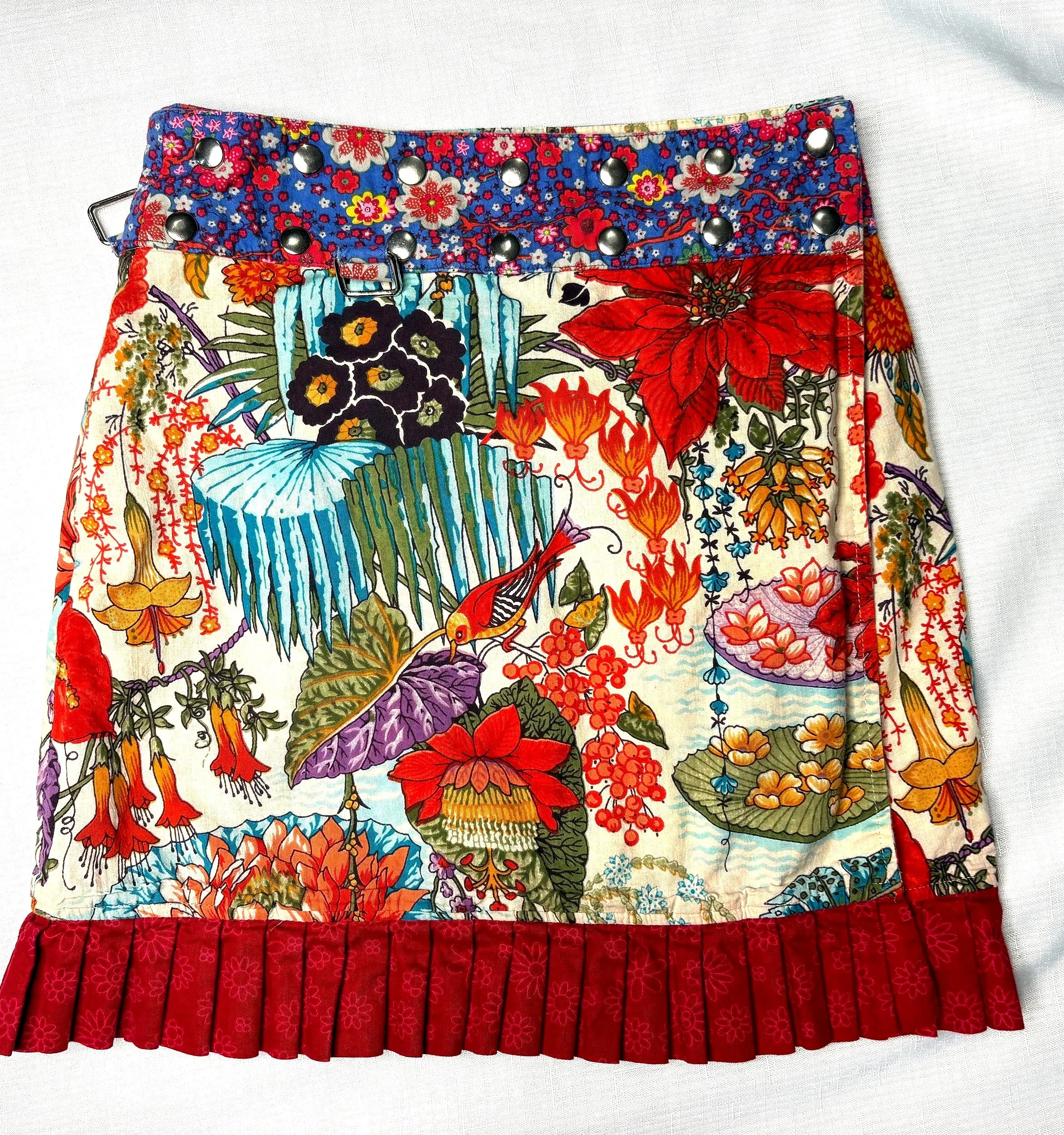 Fully Adjustable Boho Abstract Pattern Skirt w/ Purse (Size 8-16)-Retro Glamour