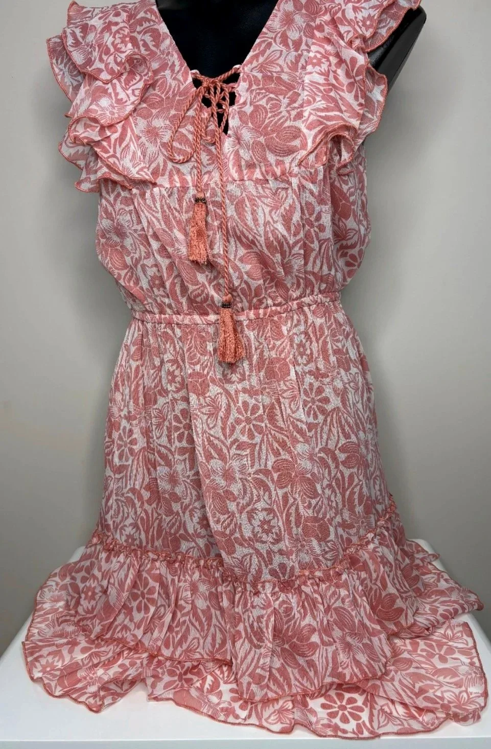 Peach Skater Dress - Soft Feminine (Size 6) - Retro Glamour