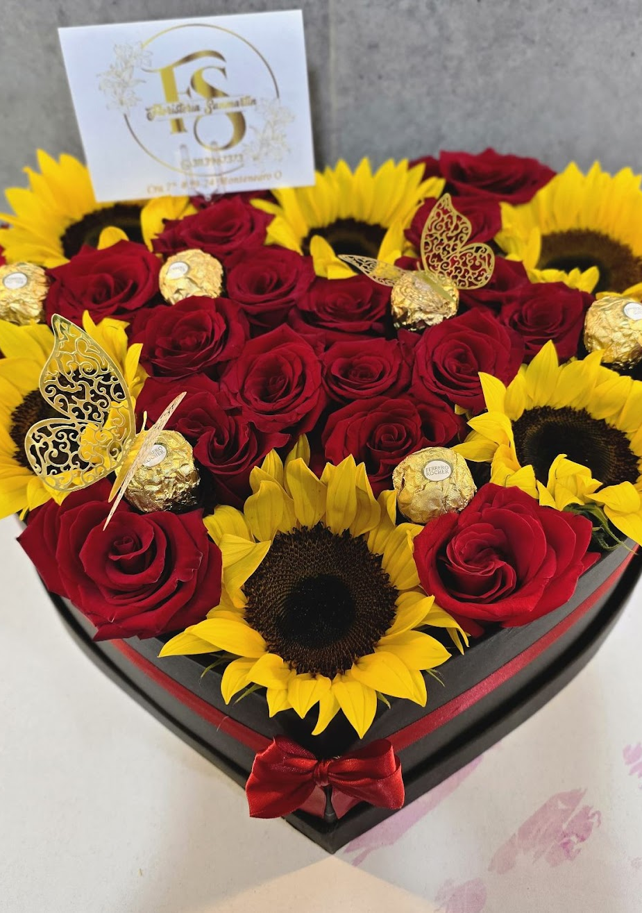 Girasoles y Rosas