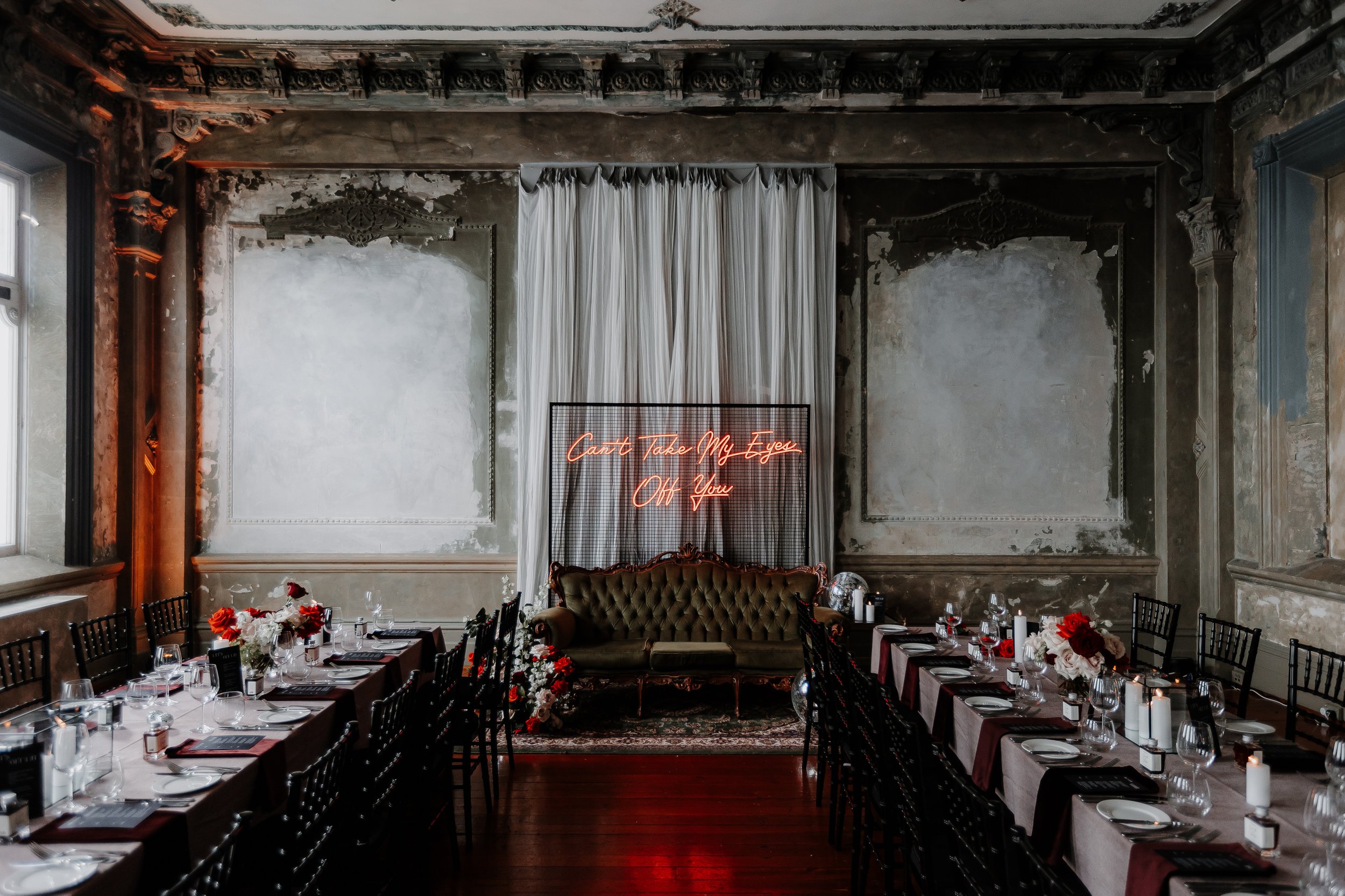 Melbourne wedding reception venue luxury seated