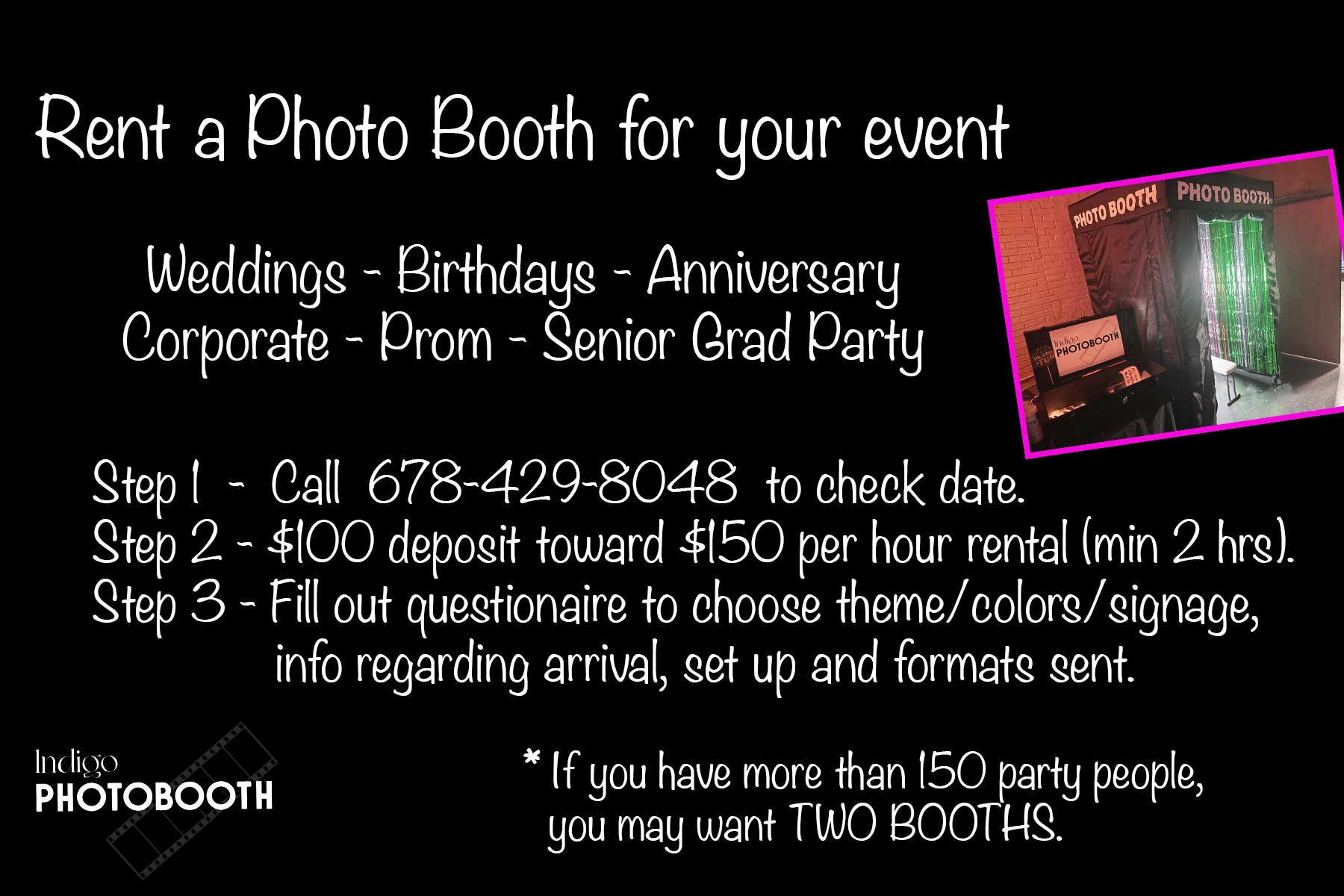 photo booth rental information