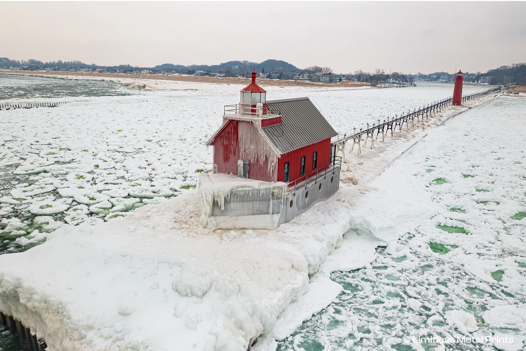 Grand Haven Icy Lighthouse