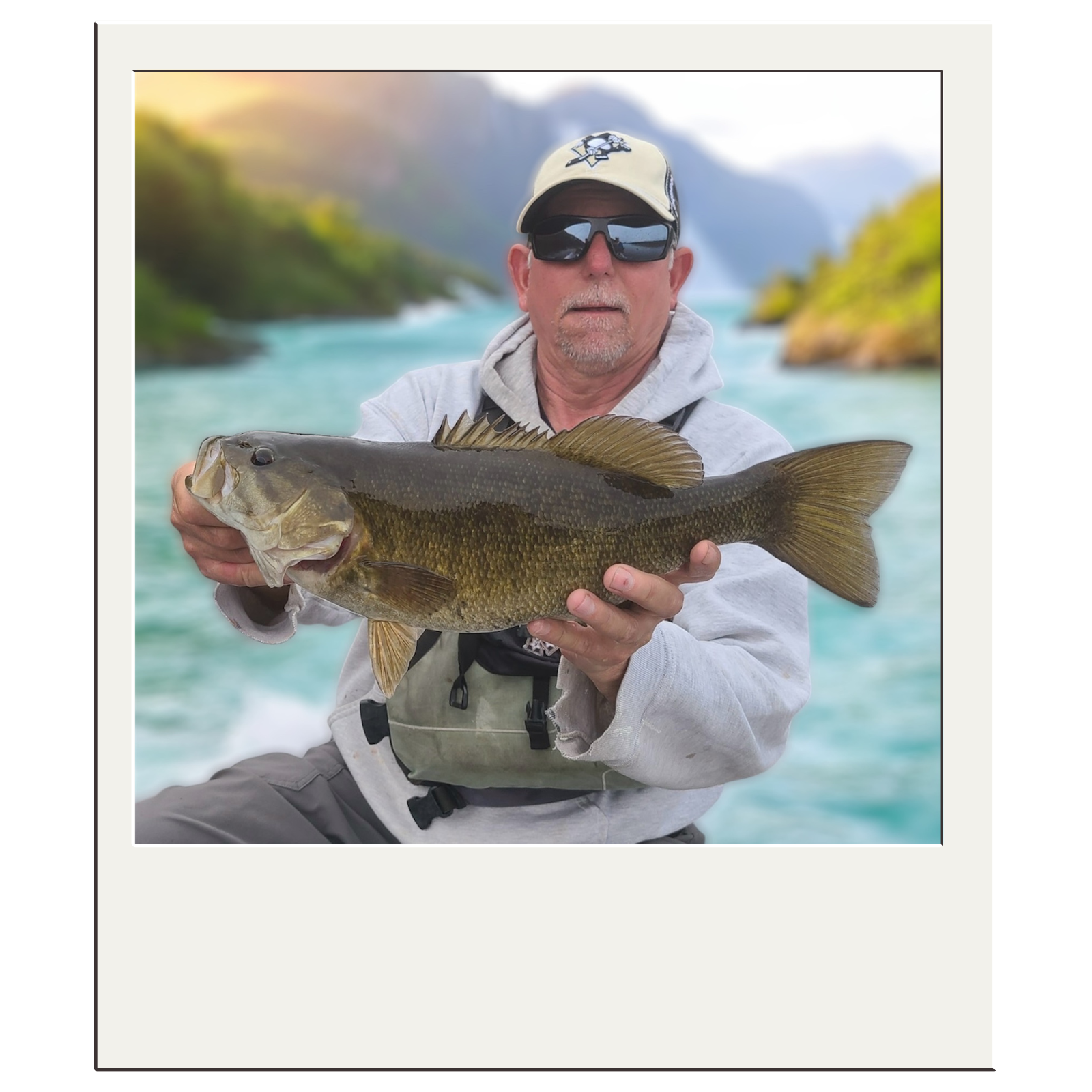 Smallmouth bass caught by Bryan Kelly on fly during a scenic guided fishing trip in the northeast panhandle of West Virginia.