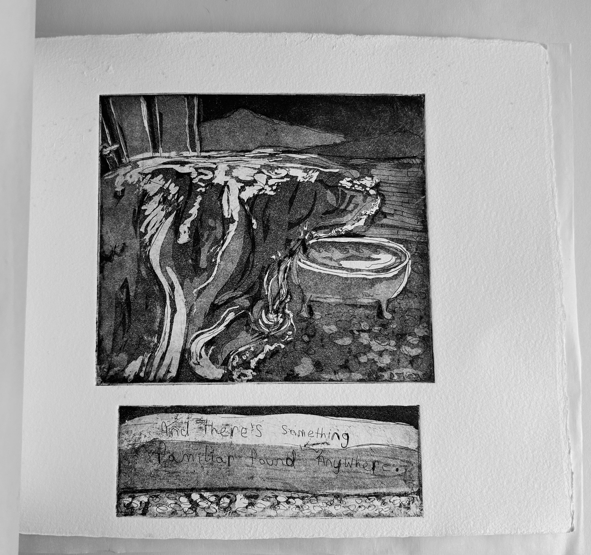  Letters On The Wall, 2025, Etching and Aquatint