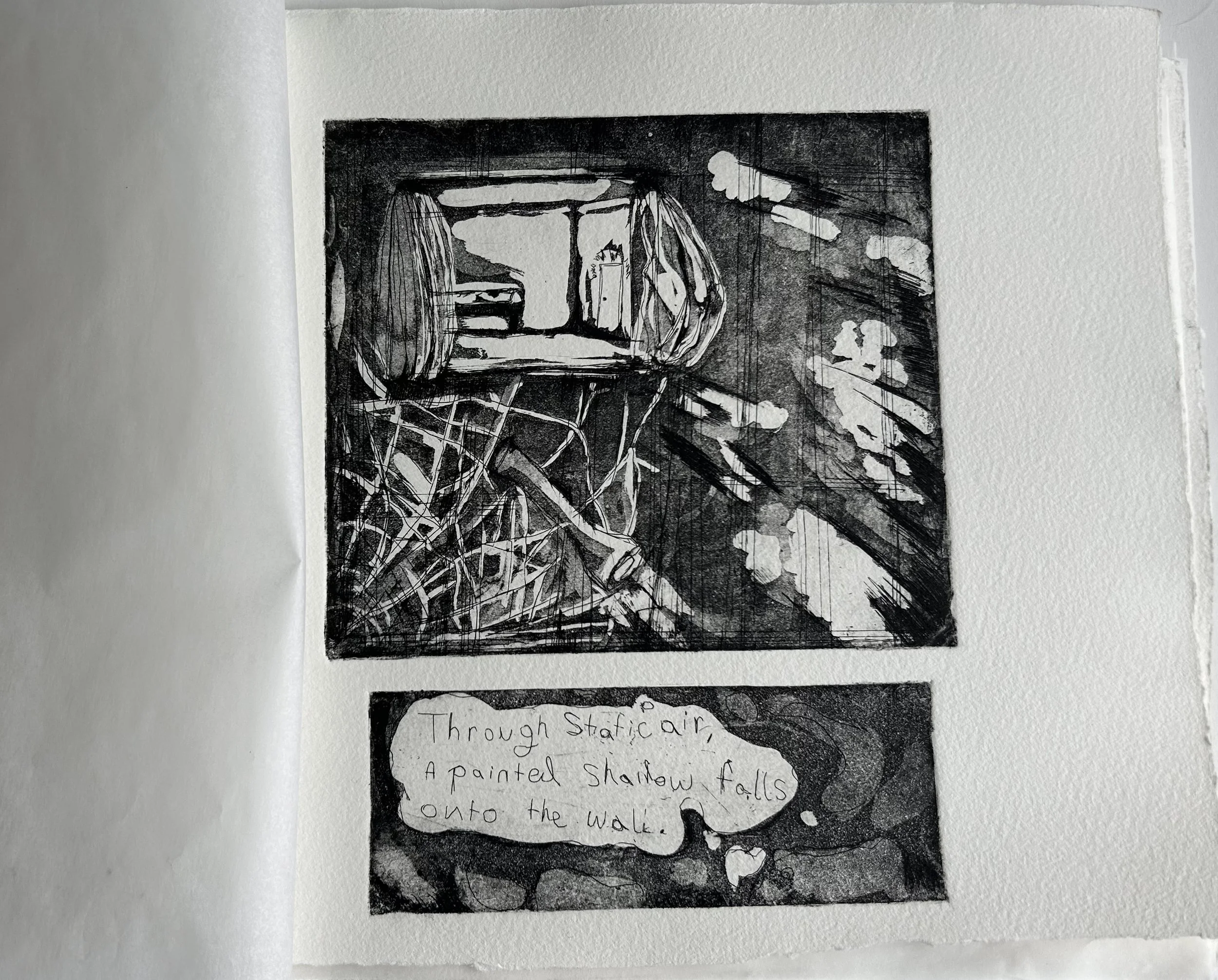  Letters On The Wall, 2025, Etching and Aquatint