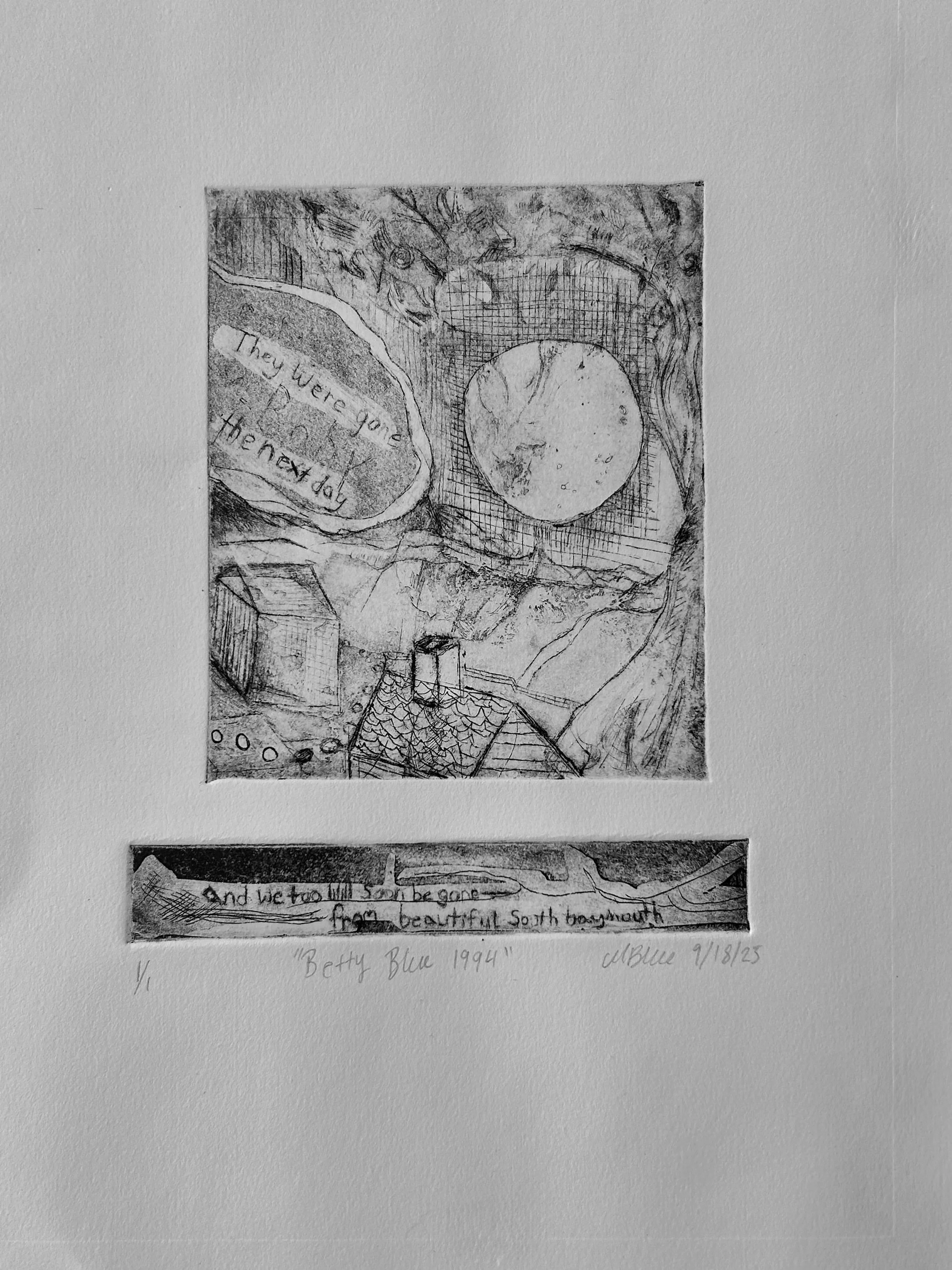 2025, Betty Blue 1994, Drypoint and Aquatint