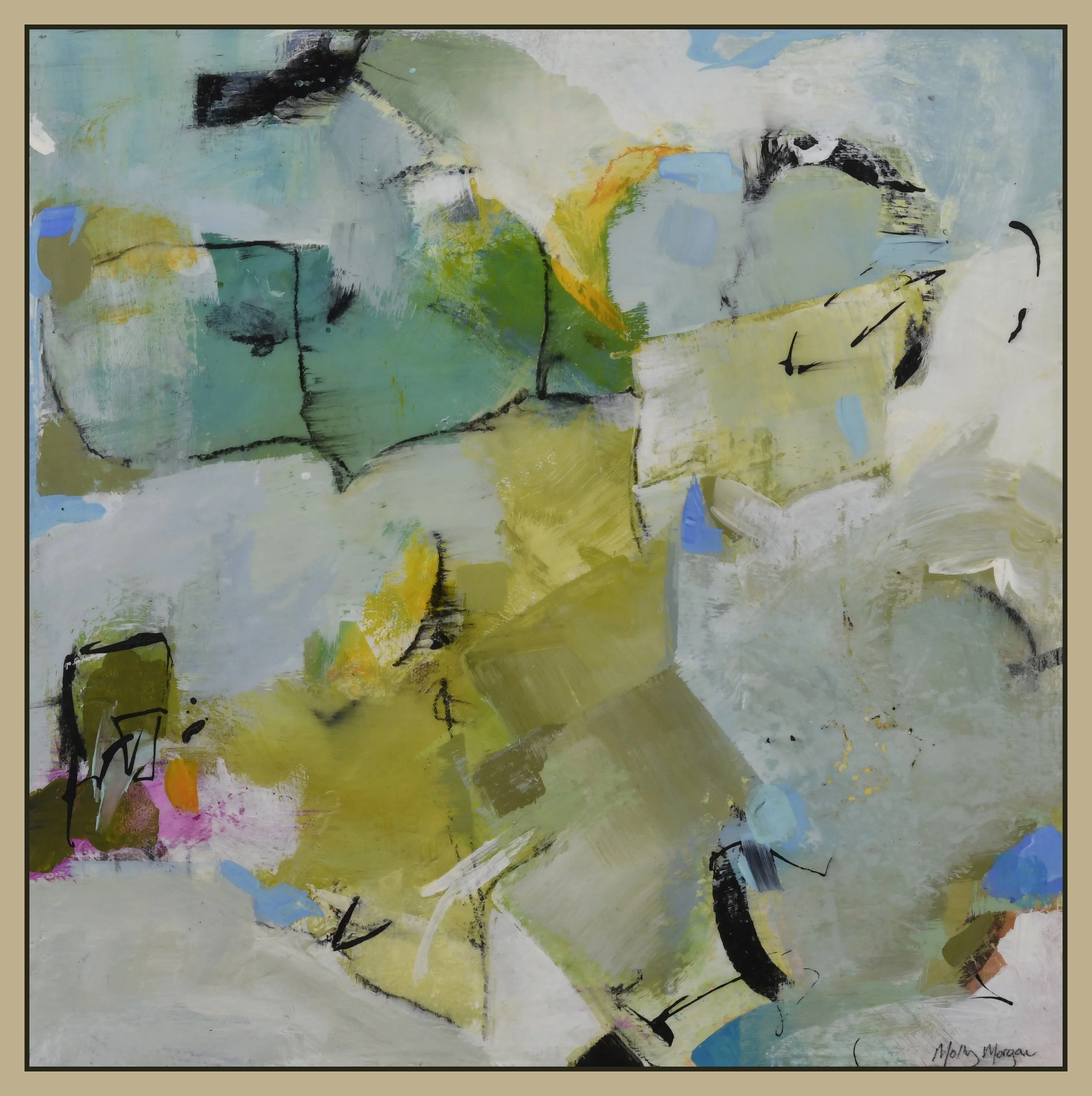  Threshold   Acrylic & mixed media on canvas    18" x 18"