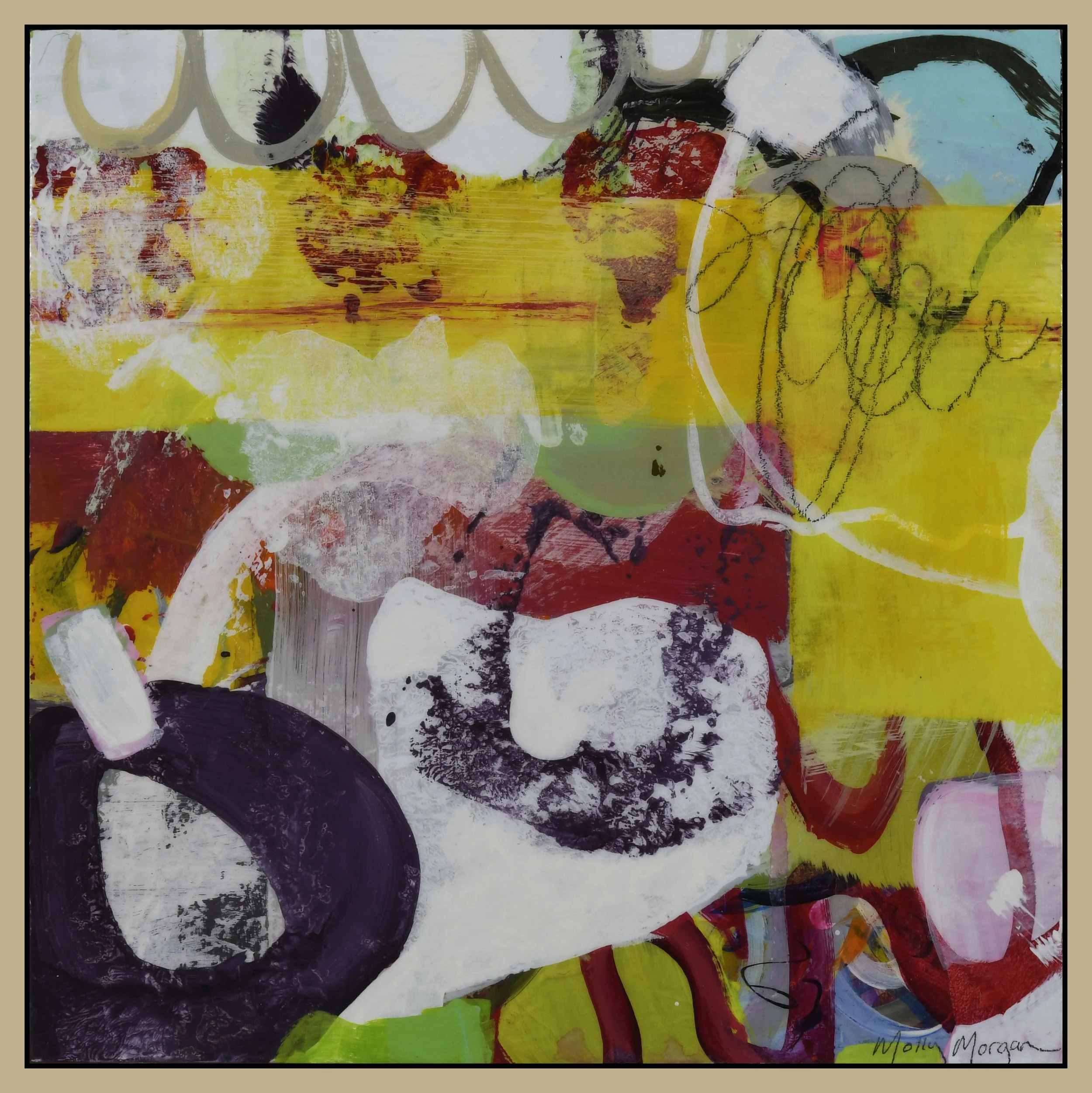  Carnival   Acrylic & mixed media on canvas    12" x 12"