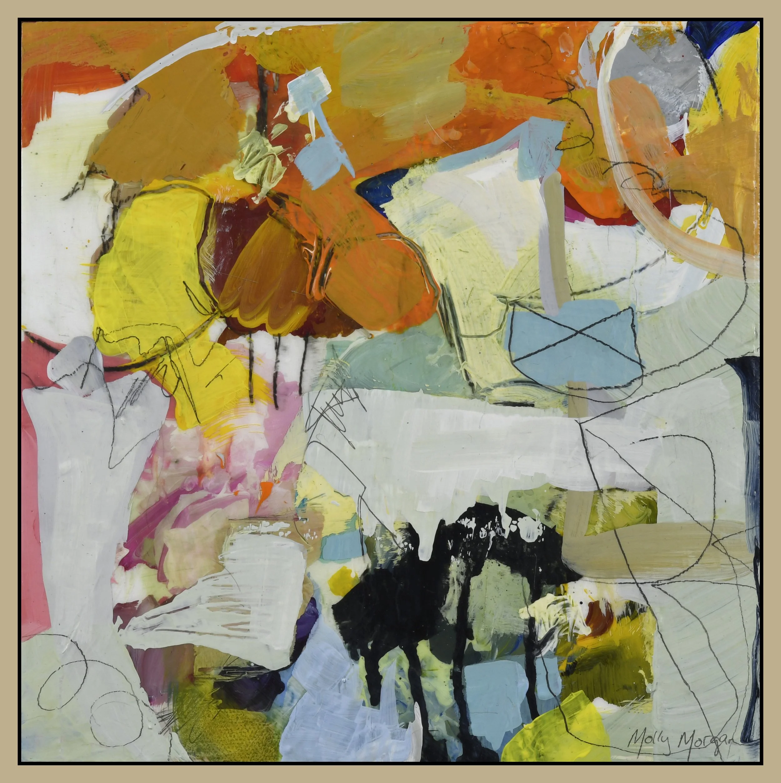  I'll Meet You There   Acrylic & mixed media on canvas    12" x 12"