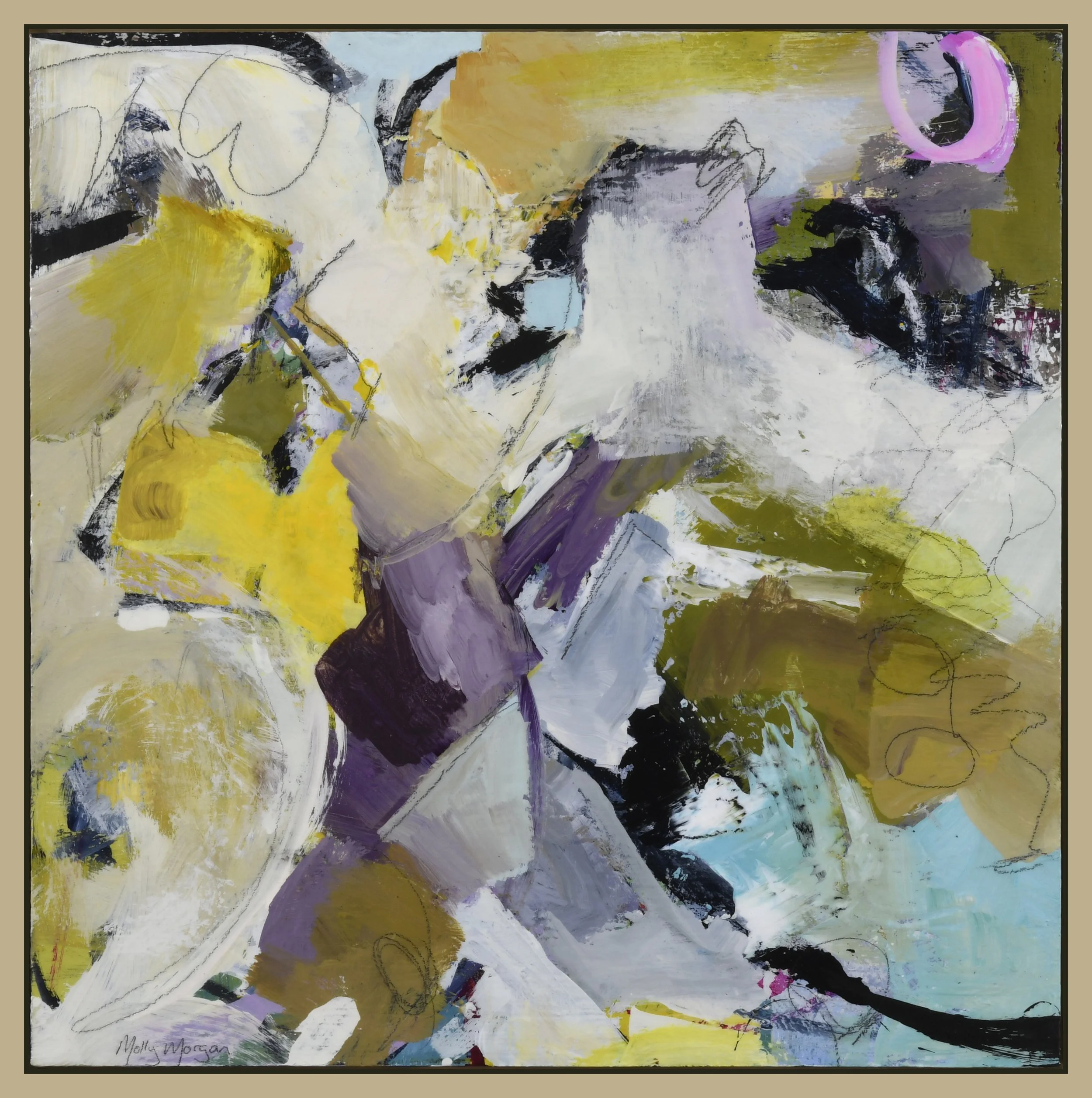  Evolve   Acrylic & mixed media on canvas    12" x 12"