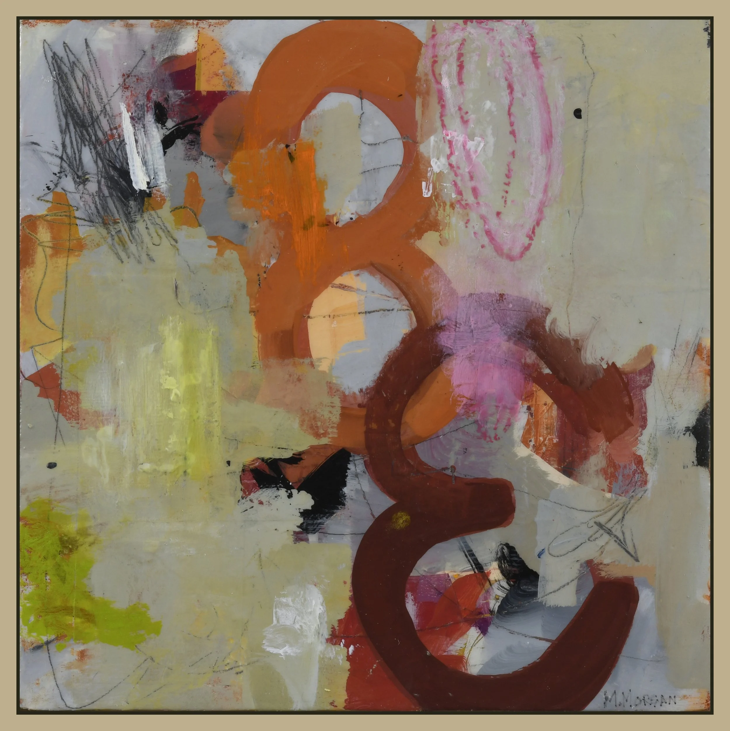  A Good Year   Acrylic & mixed media on canvas    12" x 12"