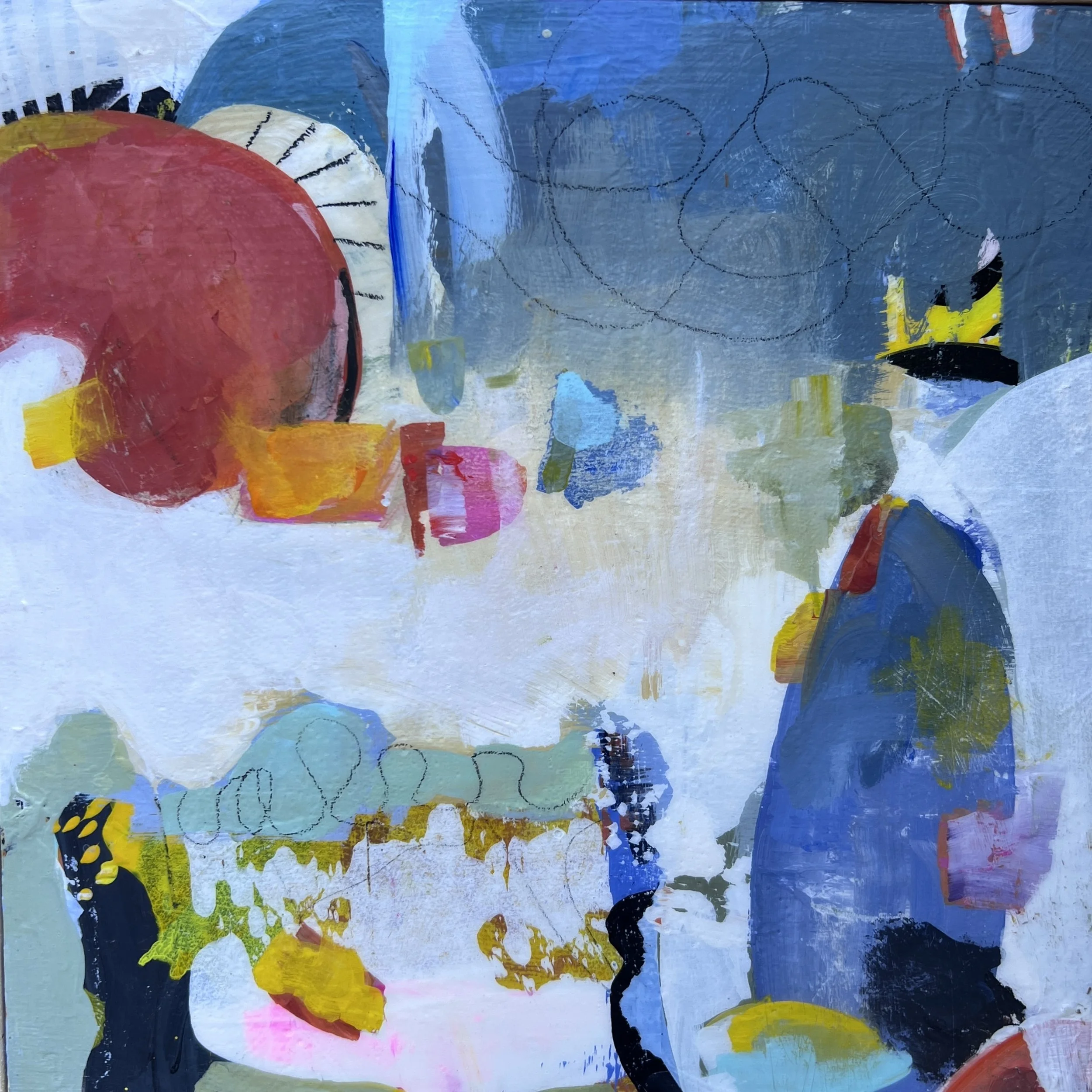  Pescadero 1   Acrylic & mixed media on canvas    12" x 12"