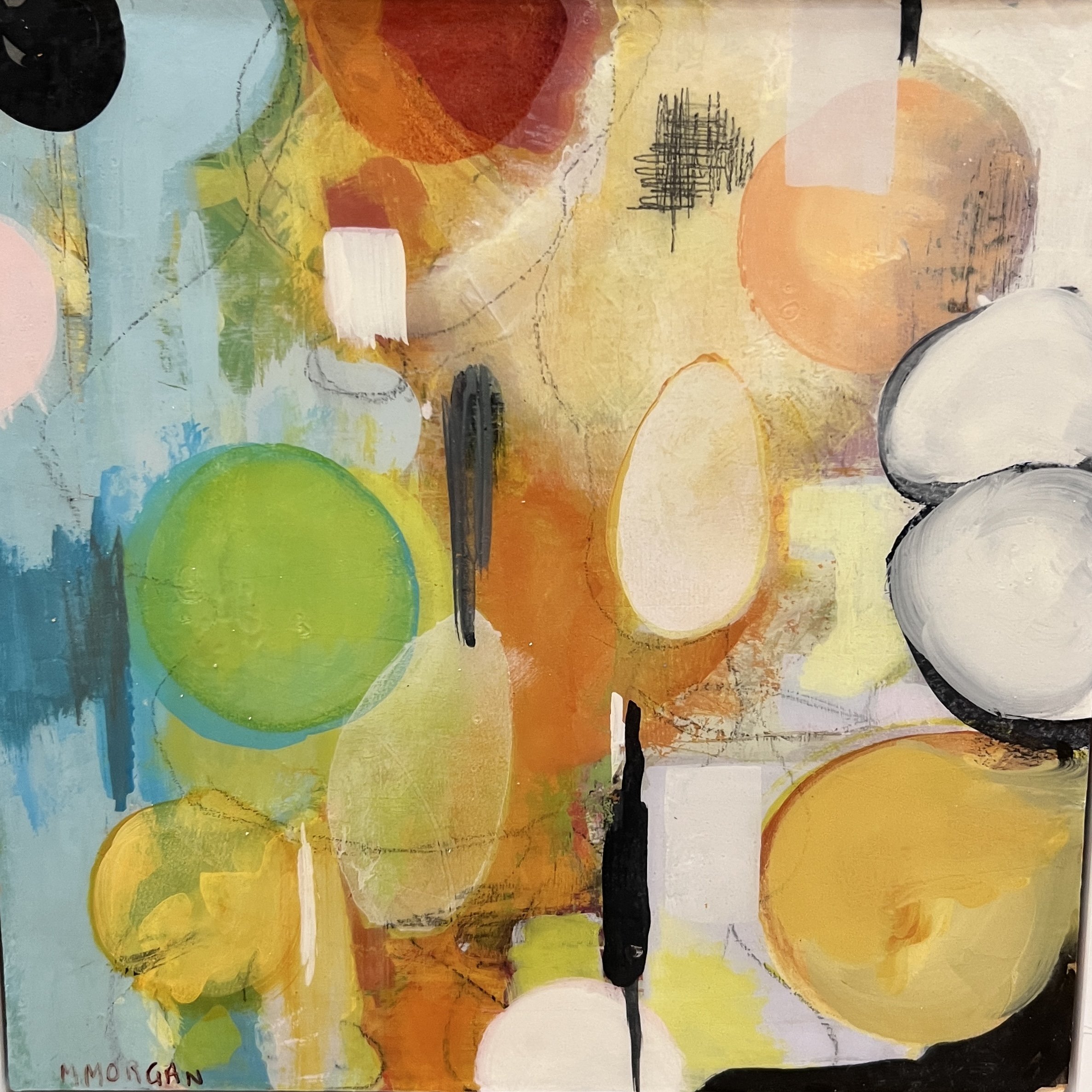  Buoyant   Acrylic & mixed media on canvas    12" x 12"