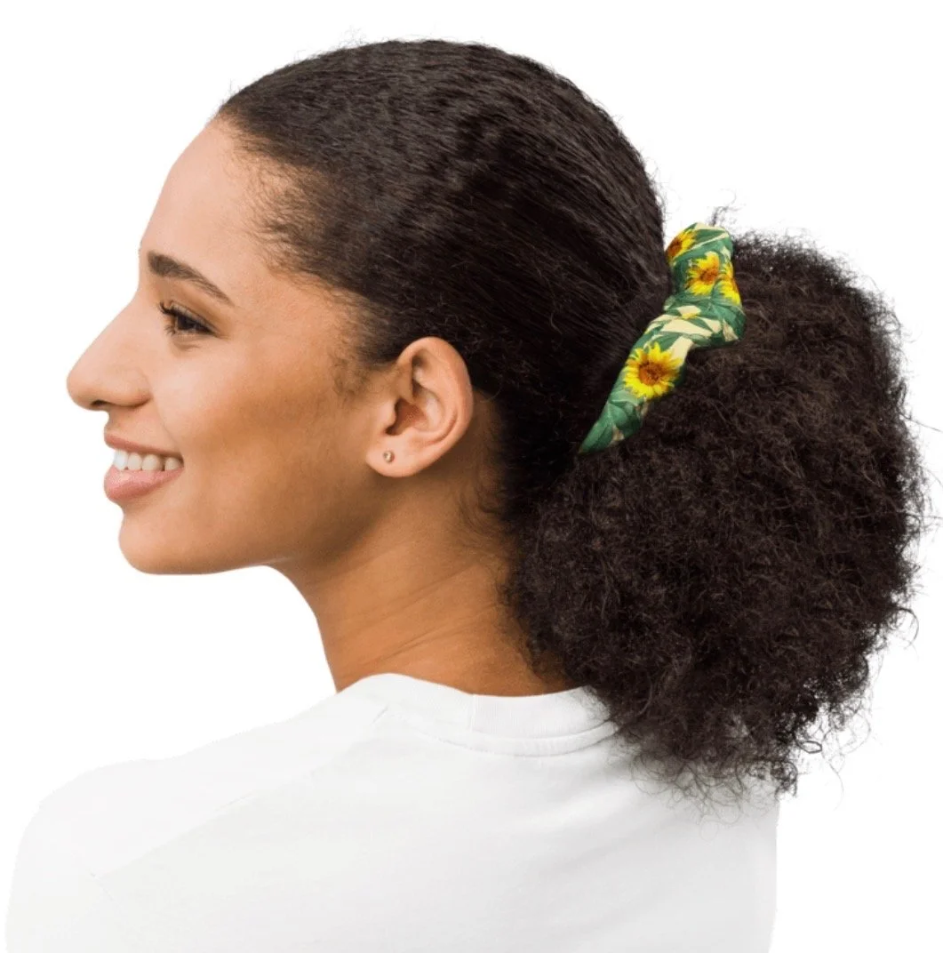 Sunflower scrunchie