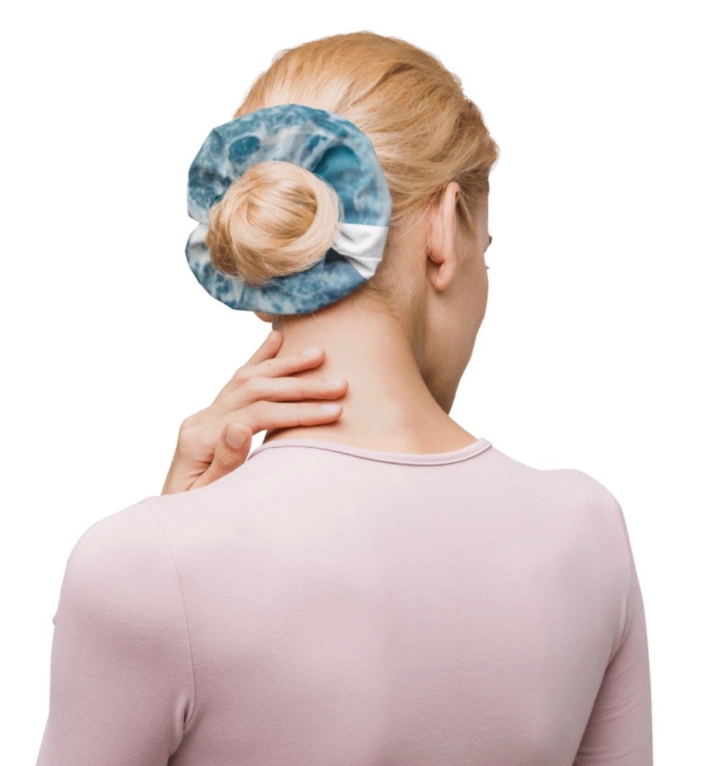 Blue tie dye Scrunchie