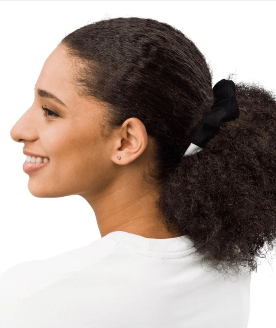 Black with white Scrunchie