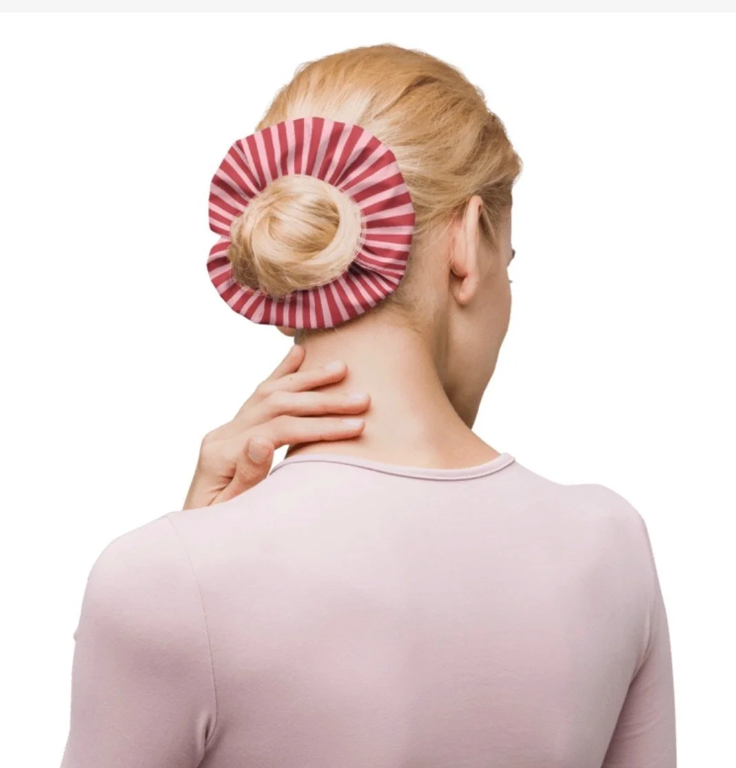 Red and pink scrunchie