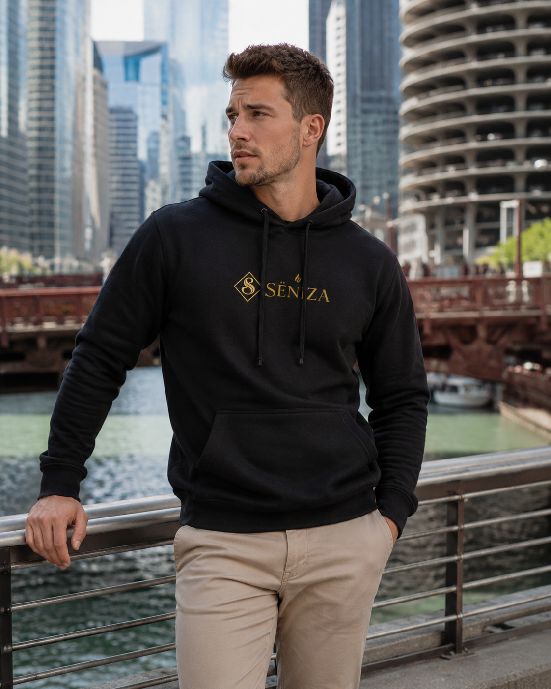 The Sëniza Signature Cotton Hoodie 400 GSM Premium unisex fit