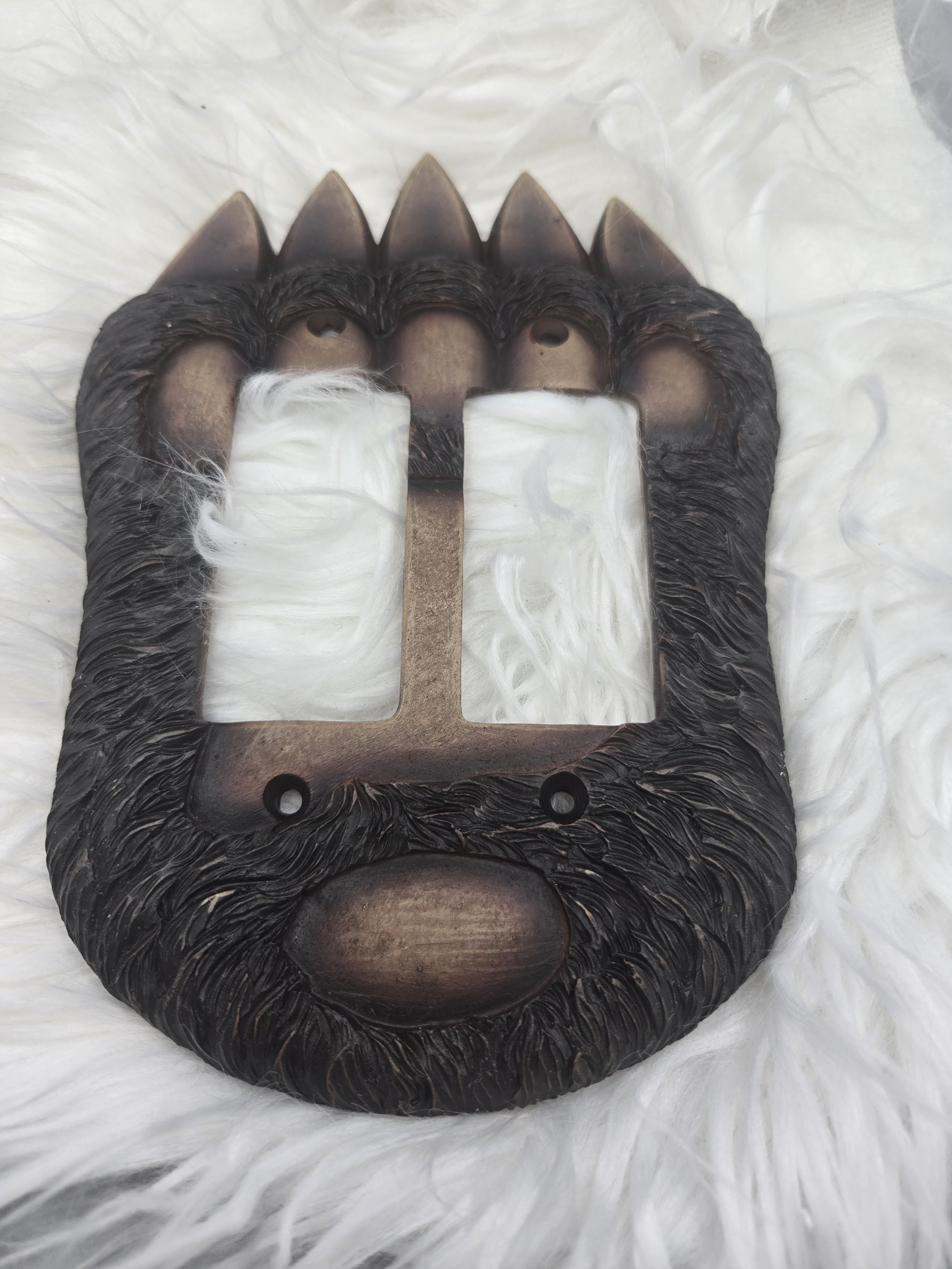 Bear Paw Double Switch Cover