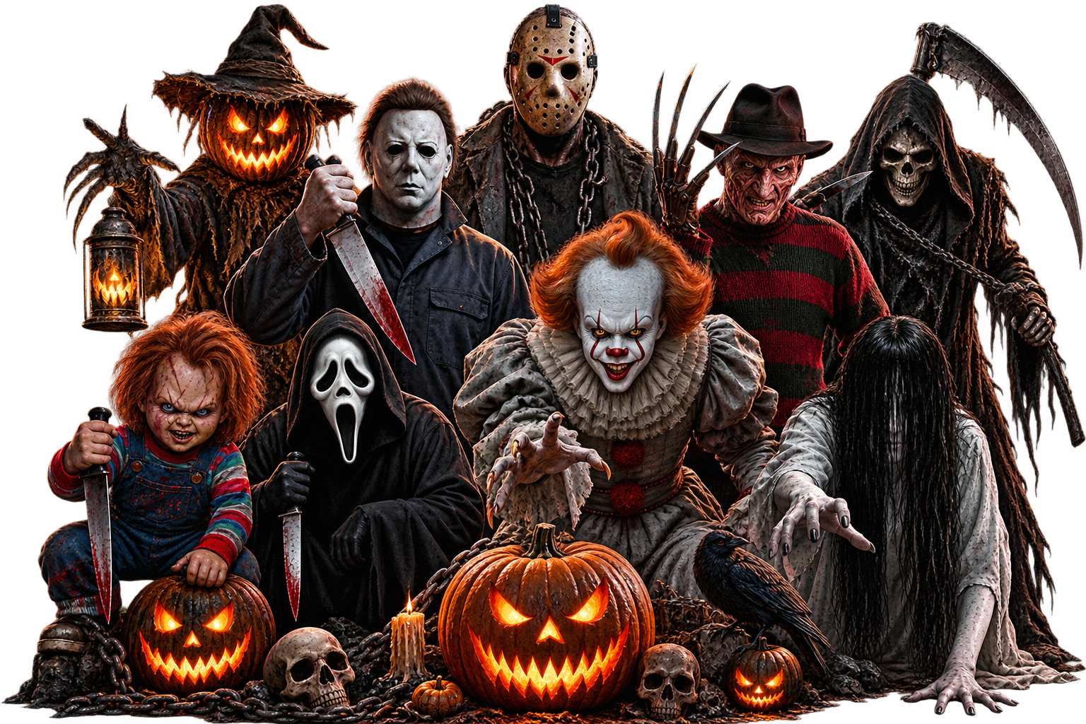 DTF Print - Halloween Characters