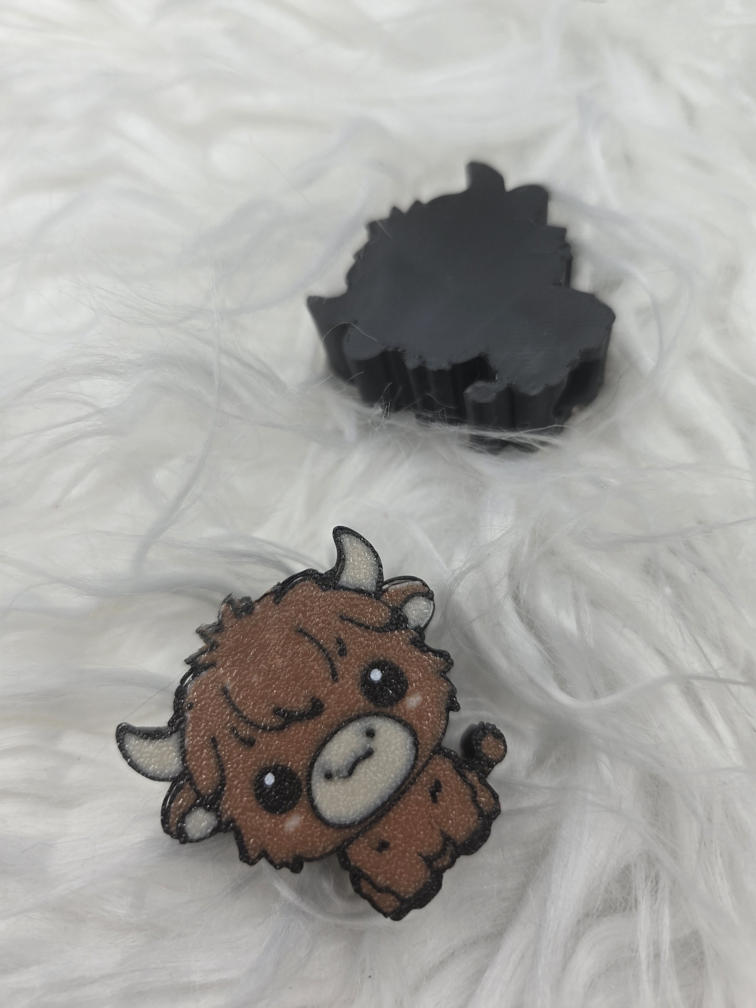 Highland Cow Straw Topper