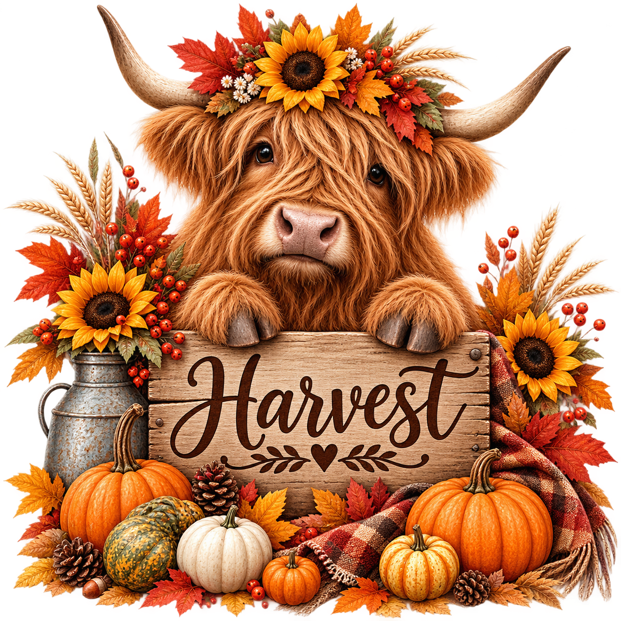 DTF Print - Harvest and a Cow