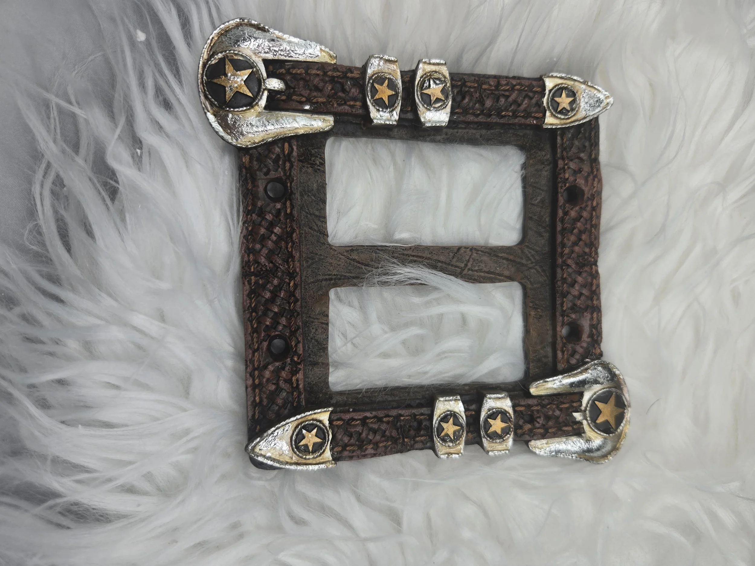 Western Belt Double Switch Cover