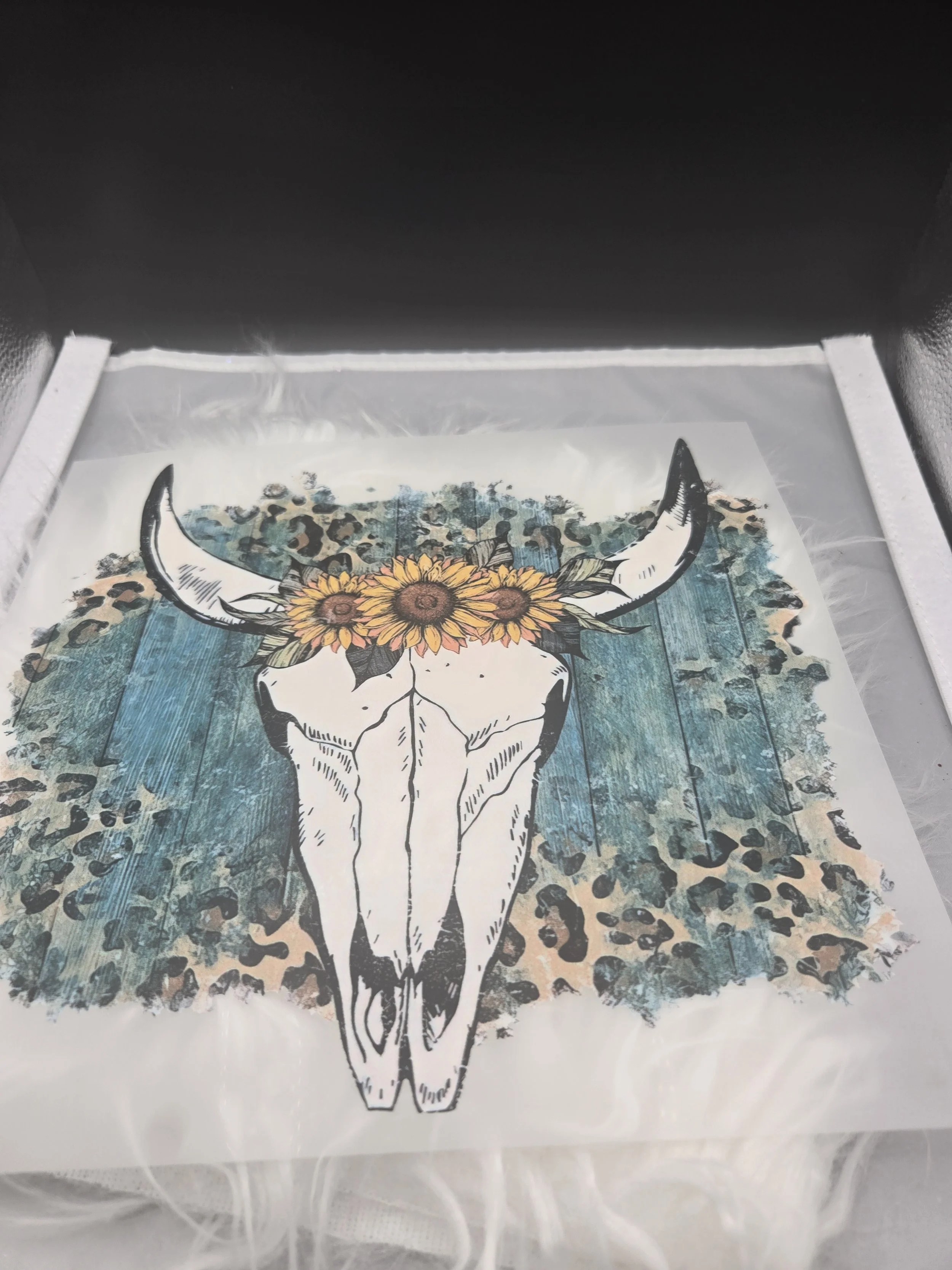 Bull Skll - Sunflowers/Cheetah Print - 513