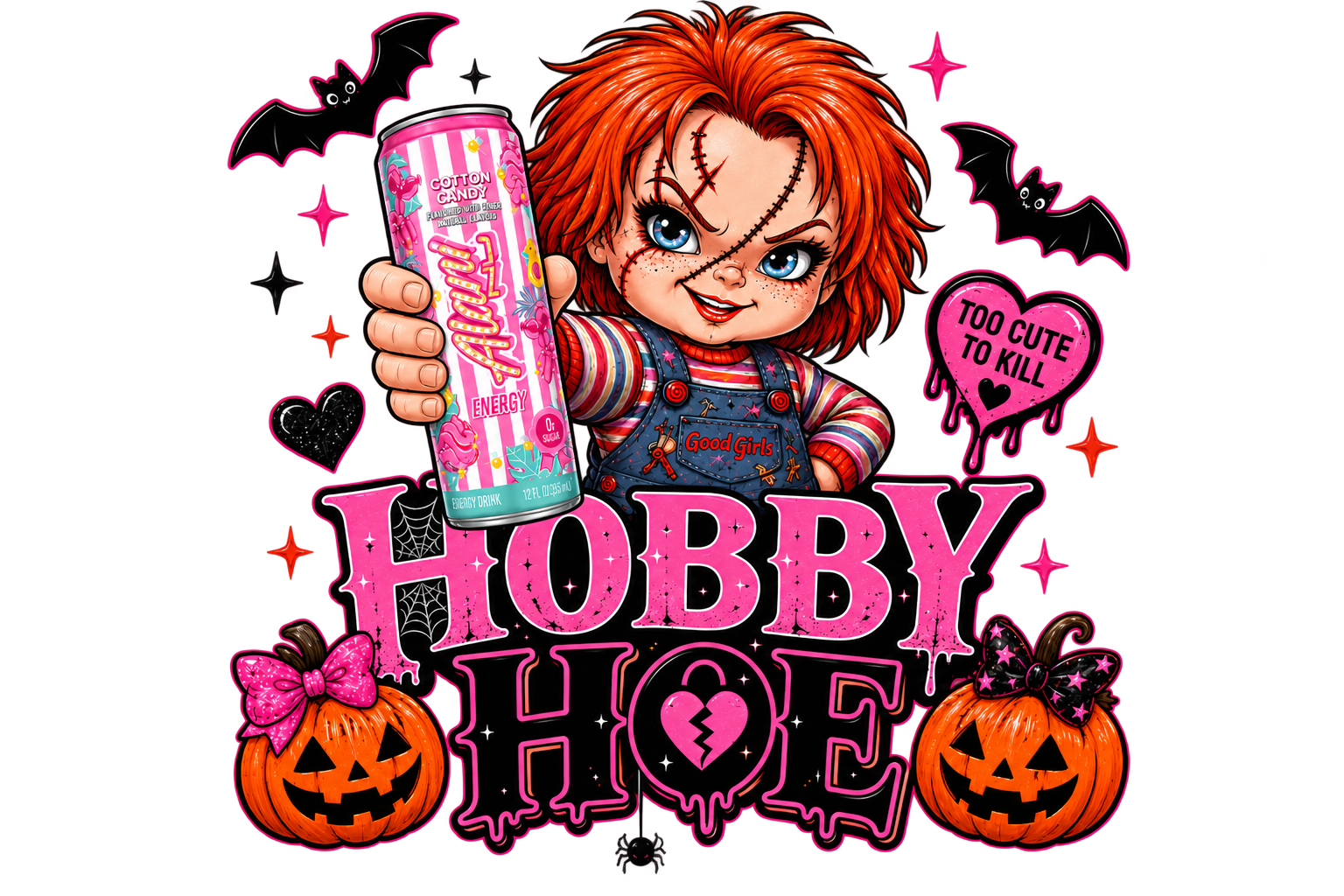 DTF Print -Chucky, Hobby Hoes