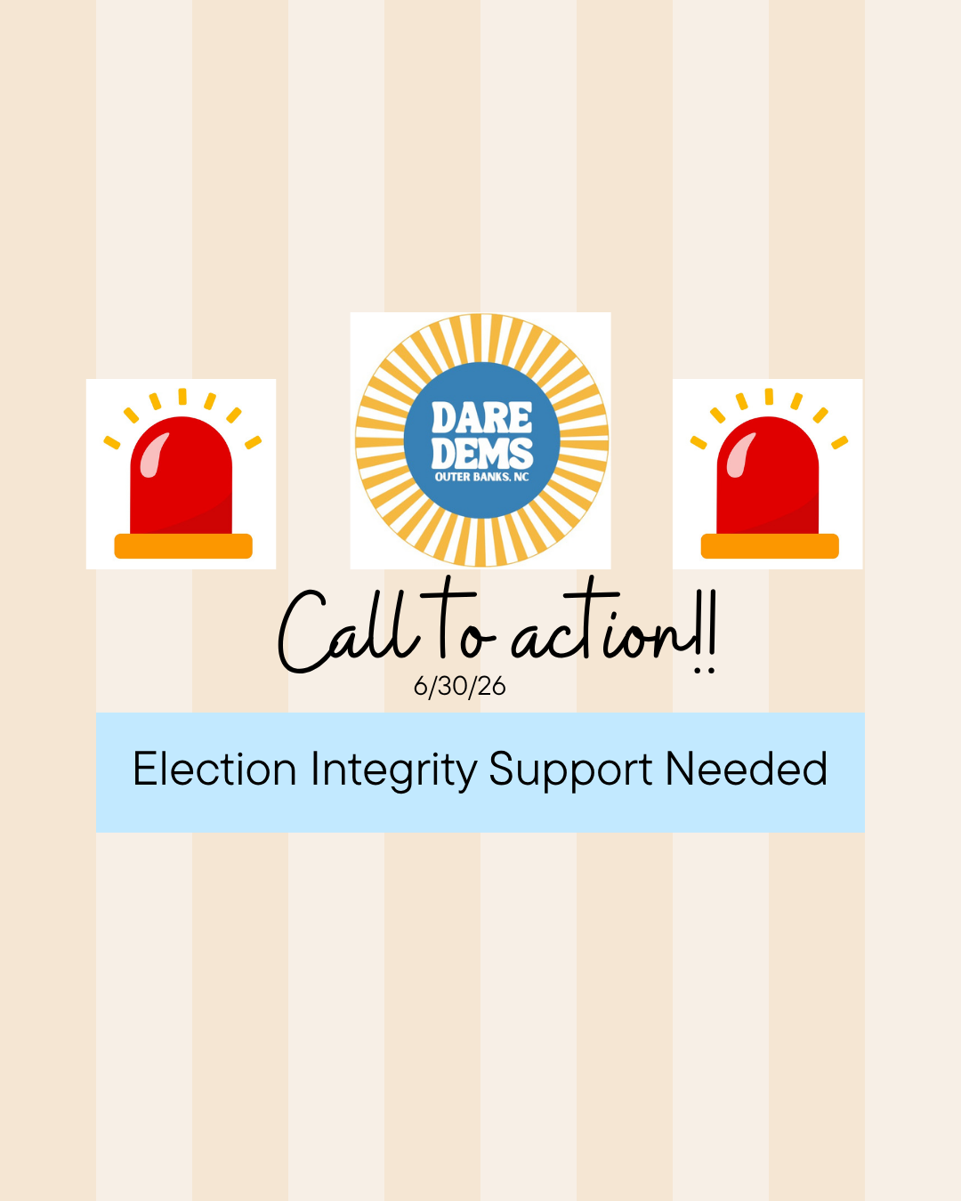 Important Call To Action: Election Integrity Support Needed