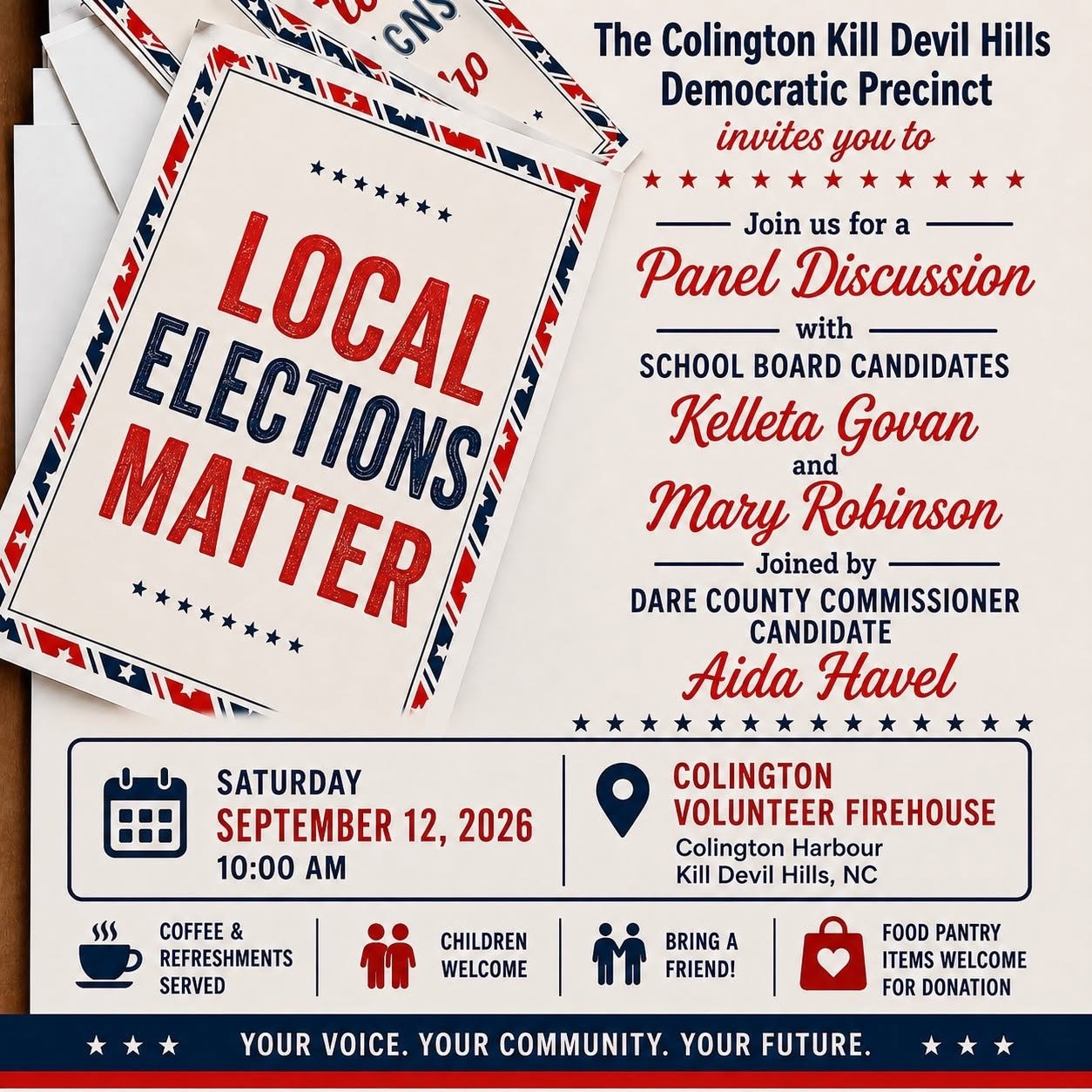 Colington/Kill Devil Hills Precinct Mtg - Join a panel discussion with local candidates