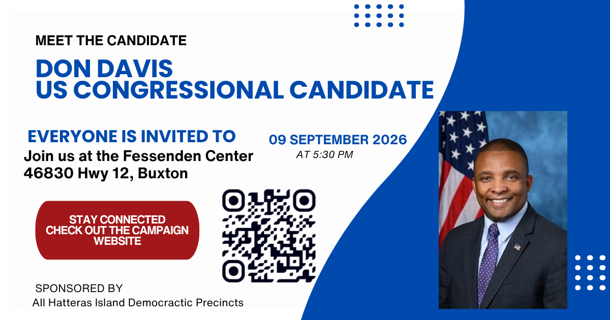 Join Rep. Don Davis in Hatteras on September 9!