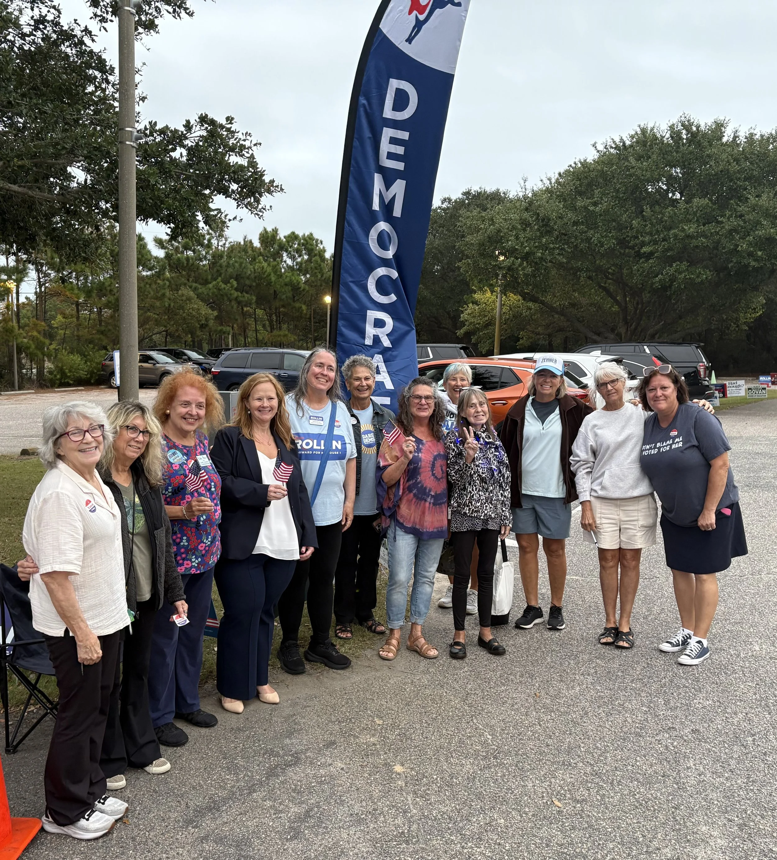 Democratic Women of Dare gather to Vote on First Day of Voting