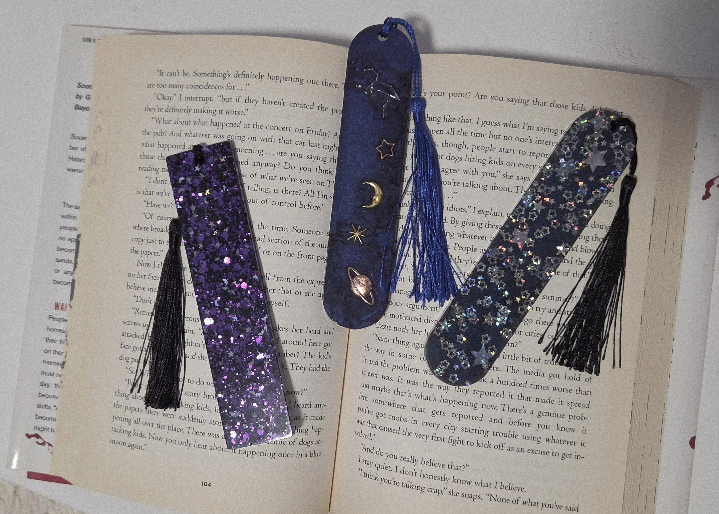 Handmade Resin Bookmark and Page Holder Sets