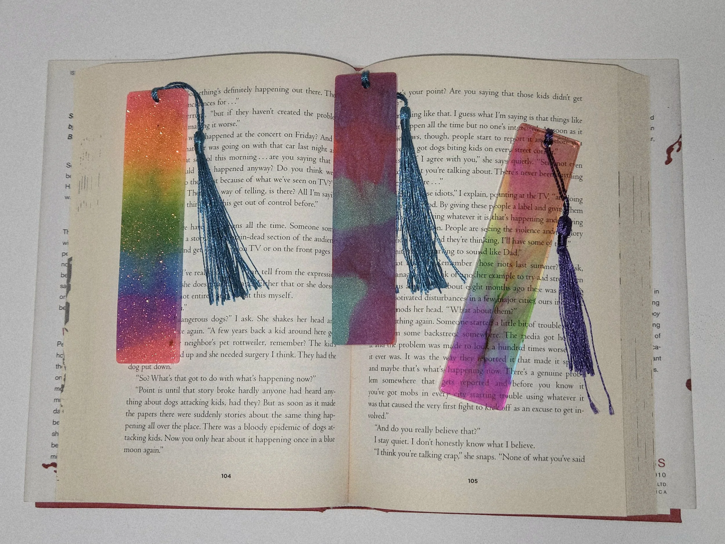 Handmade Resin Bookmark and Page Holder Sets