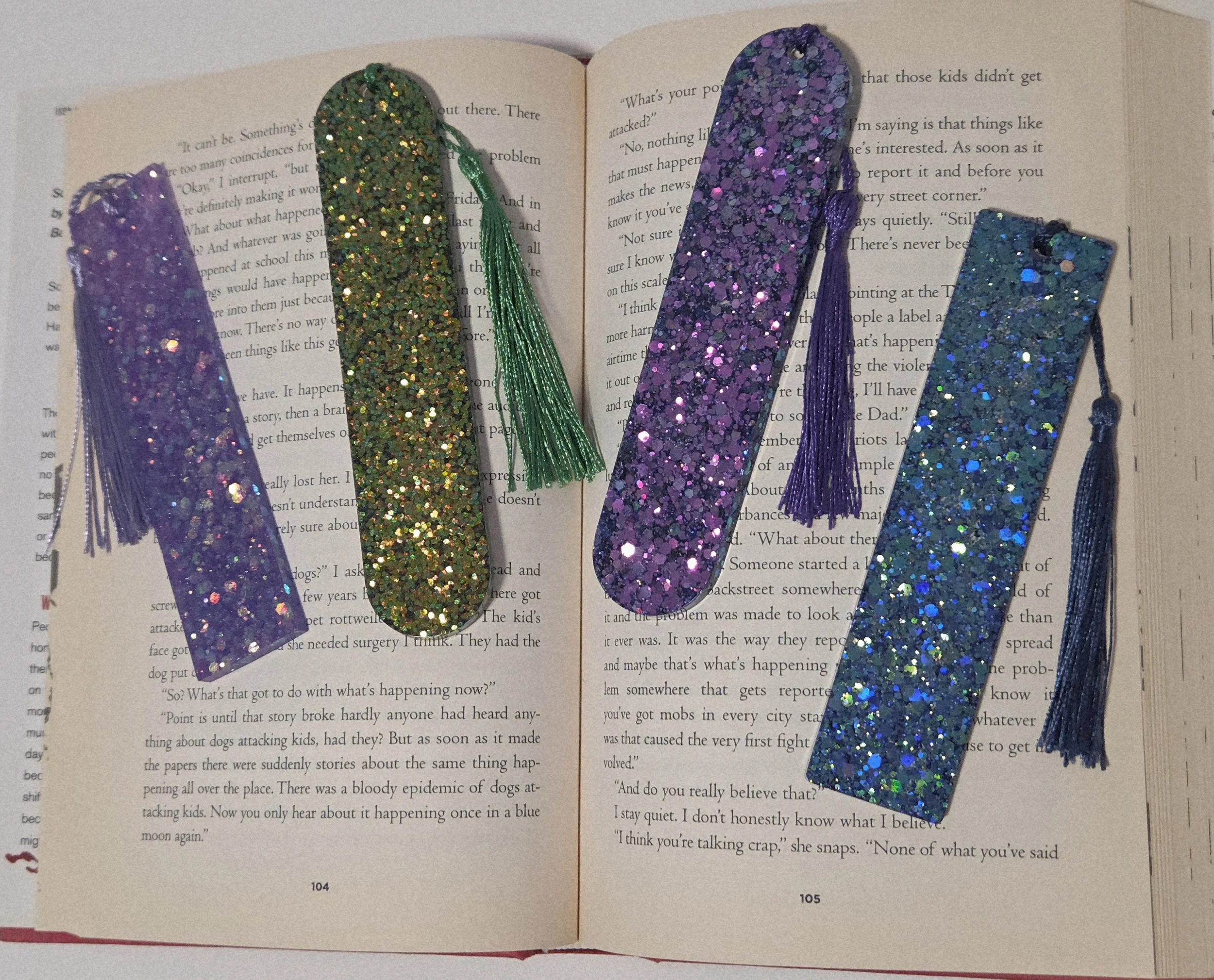 Handmade Resin Bookmark and Page Holder Sets