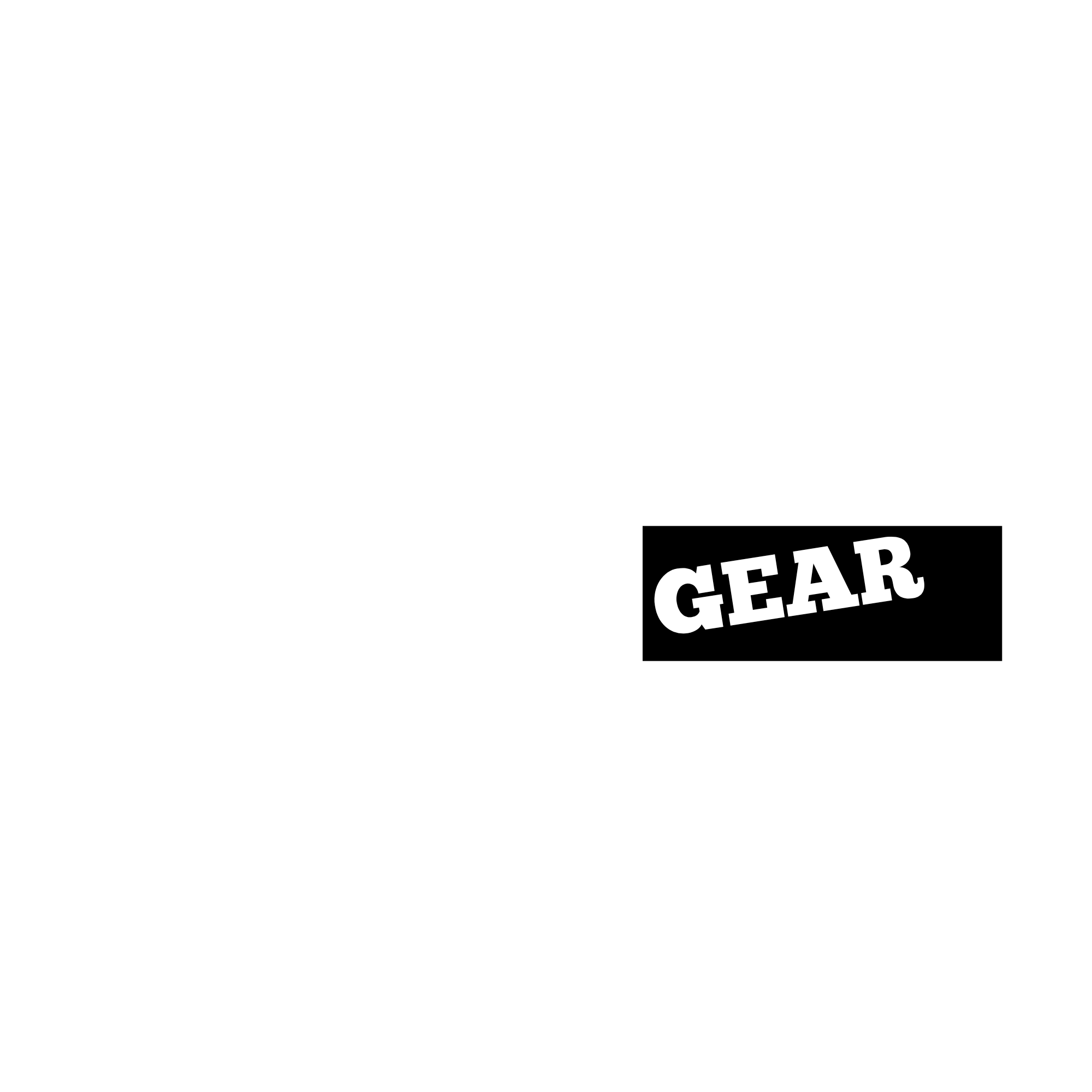 Handcuffs accompanied by the text 'GEAR'