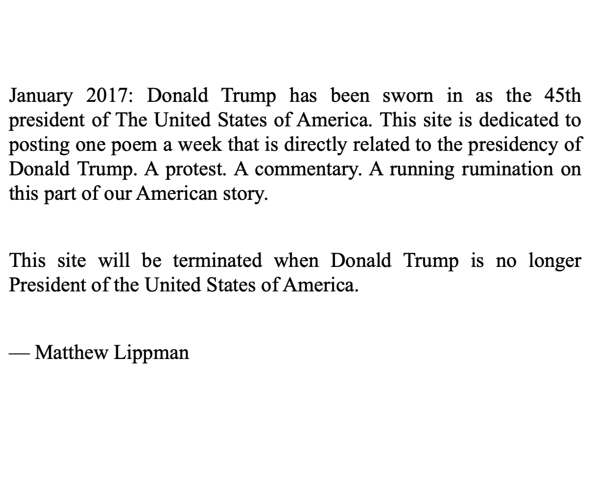 Love's Executive Order (website inactive) - featured poem, "Flashflood" (2018)