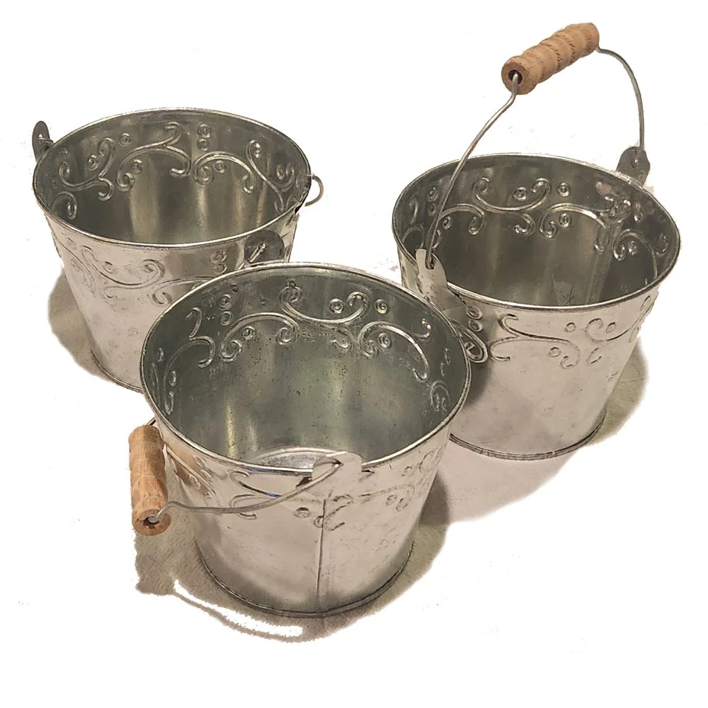 Galvanized Small Flower Bucket