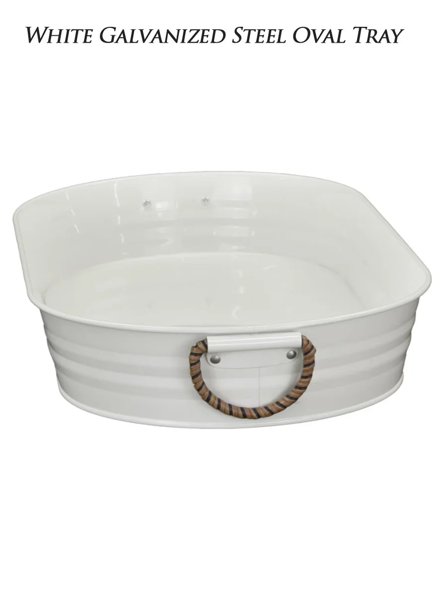 White Oval Snack Tray