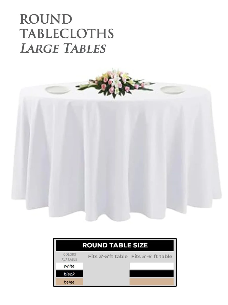Round Tablecloths - Large tables