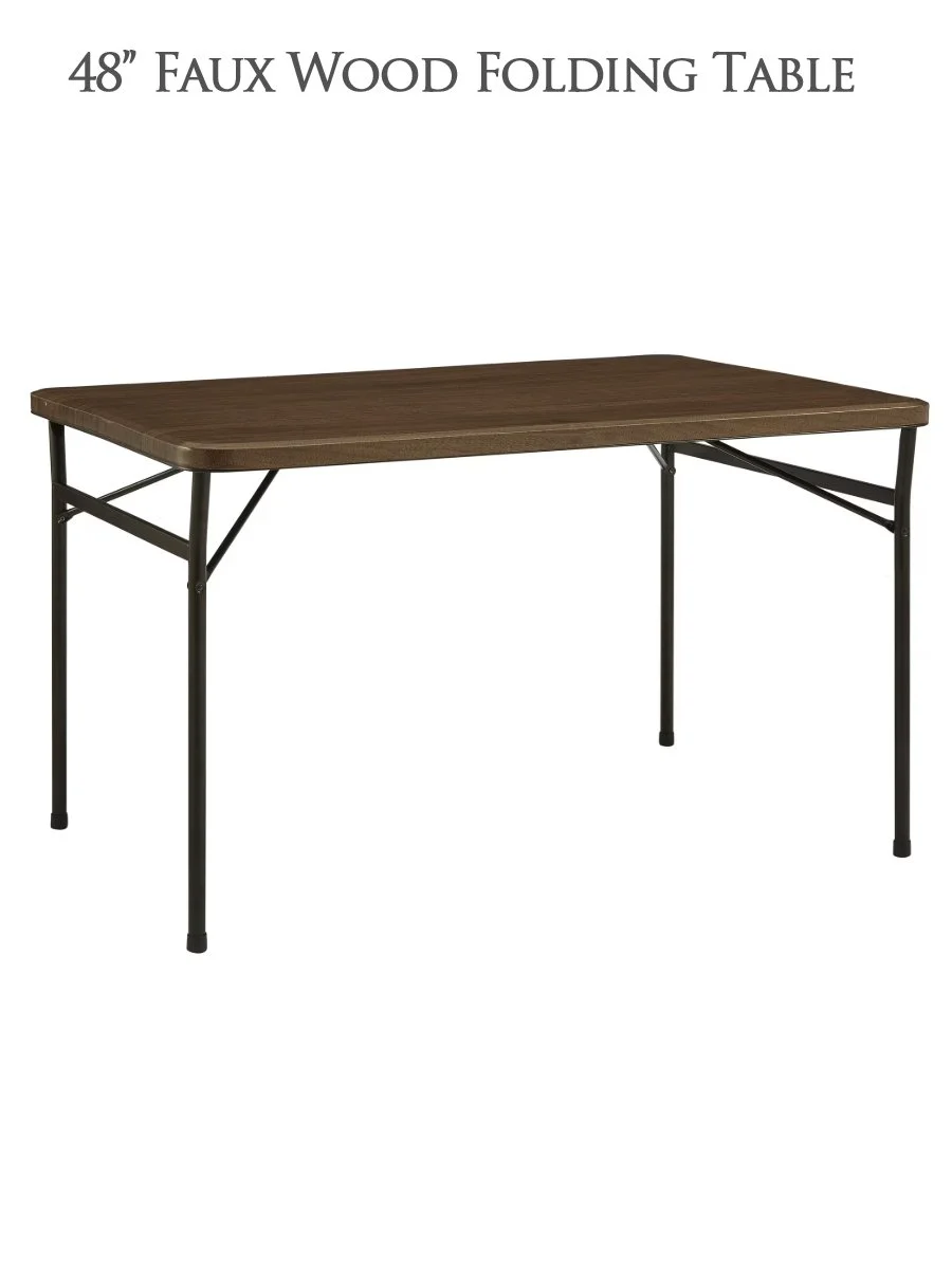 48" x 34" Faux Wood Table (4 ft x almost 3 ft)
