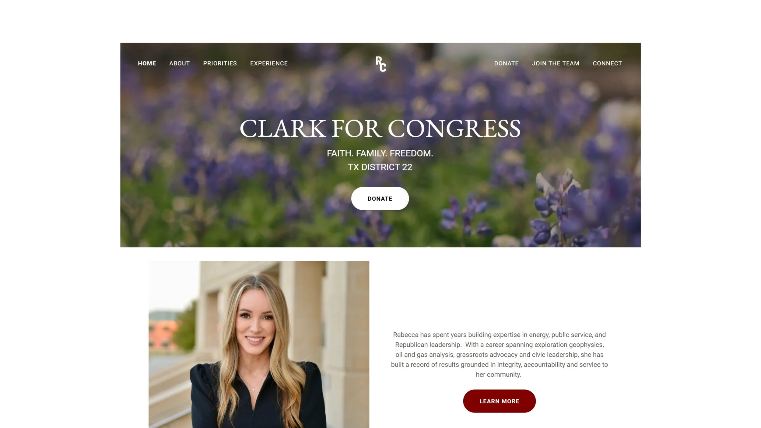 campaign website design for congress cohesive design and branding
