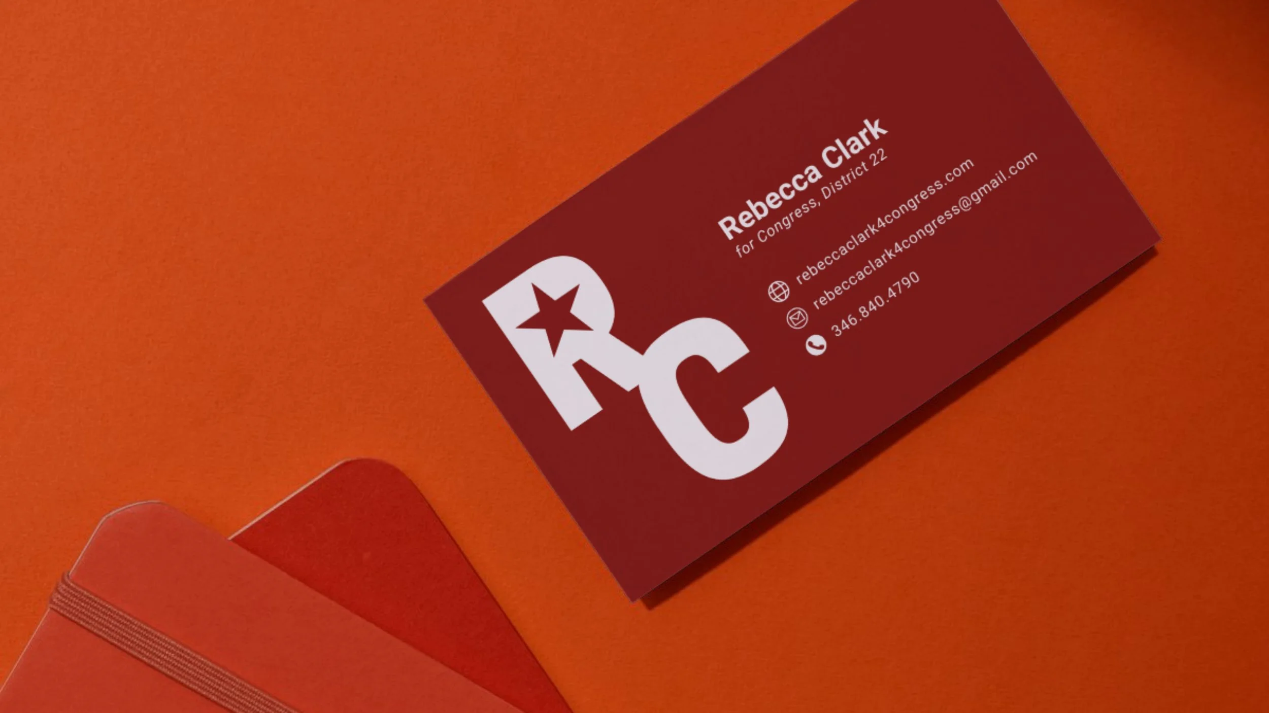 Campaign website design for Rebecca Clark congressional campaign