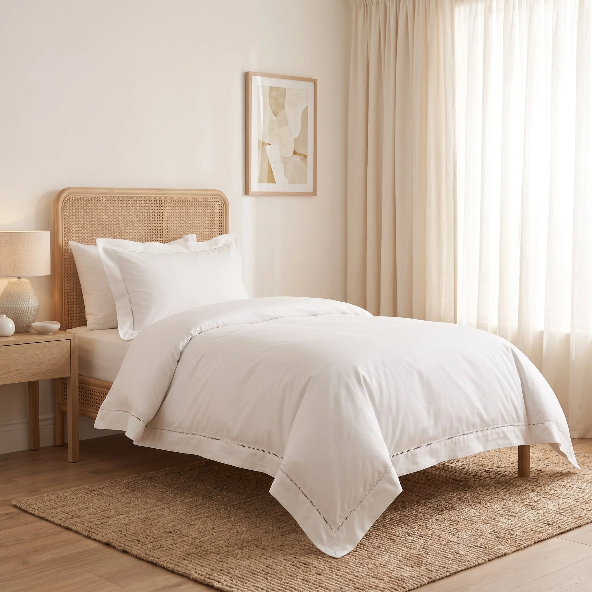 Heritage Hemstitch Bedding Set | Single