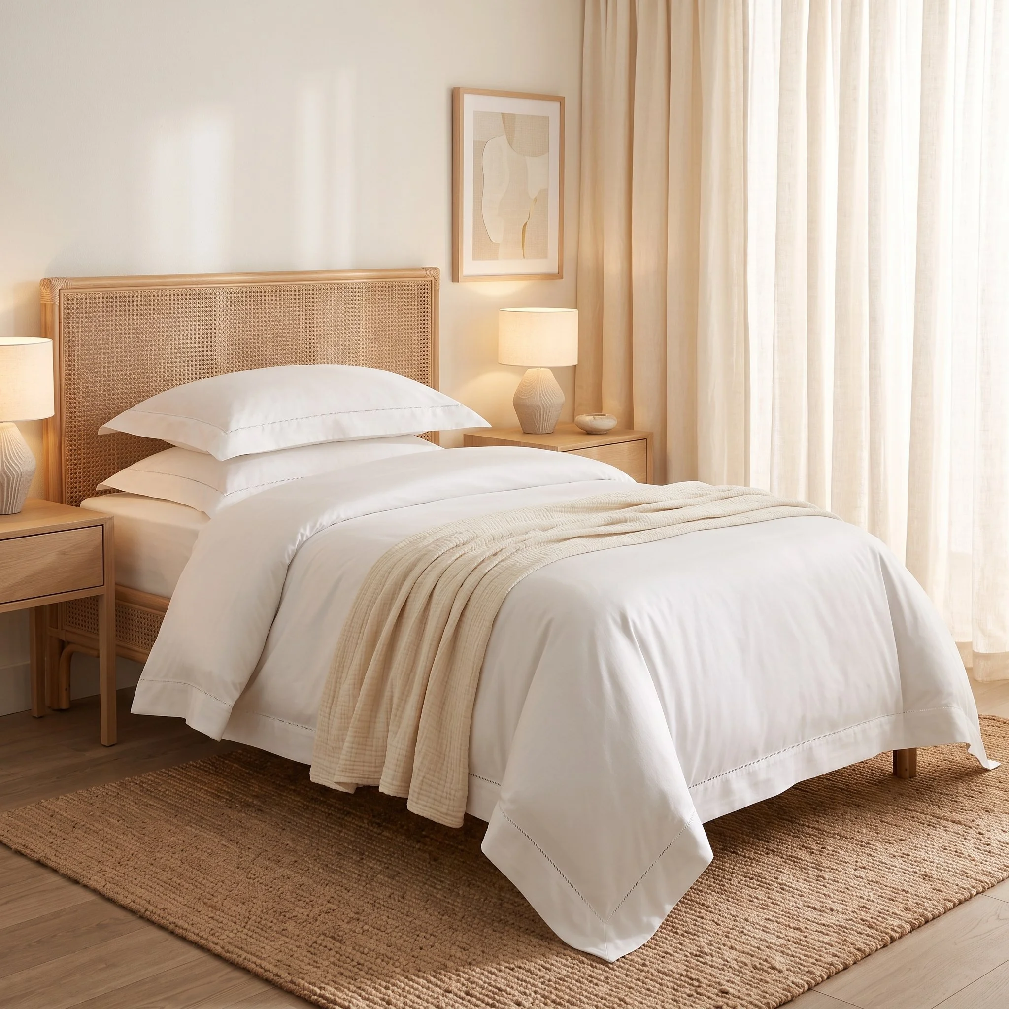 Heritage Hemstitch Bedding Set | Super Single