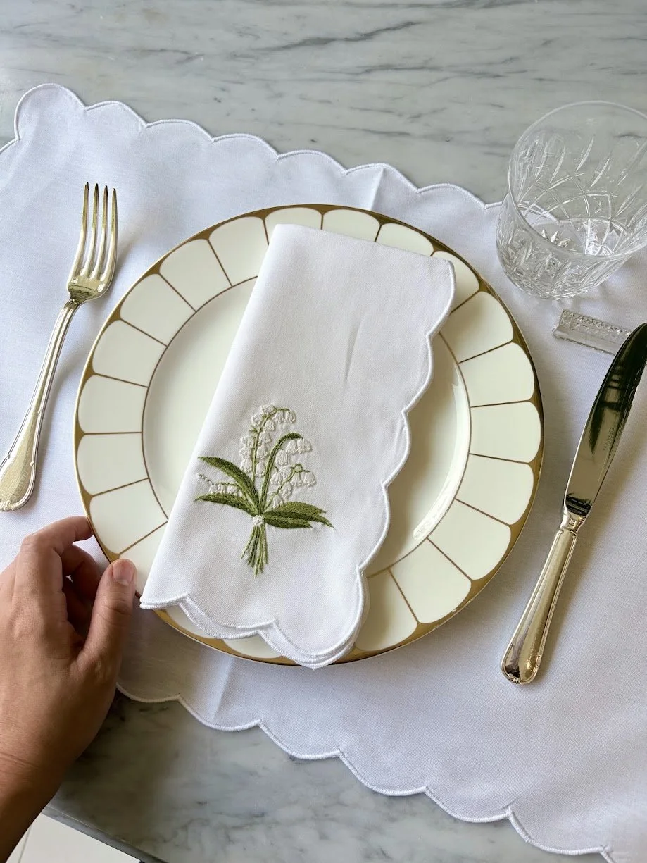 Lily of the Valley Cotton Napkin & Placemat Bundle (6pax)