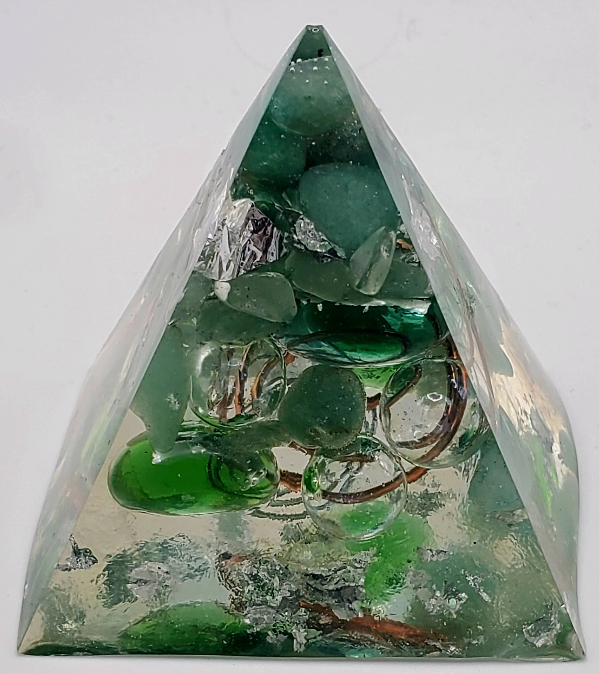 Jade and Green Sea Glass Orgonite
