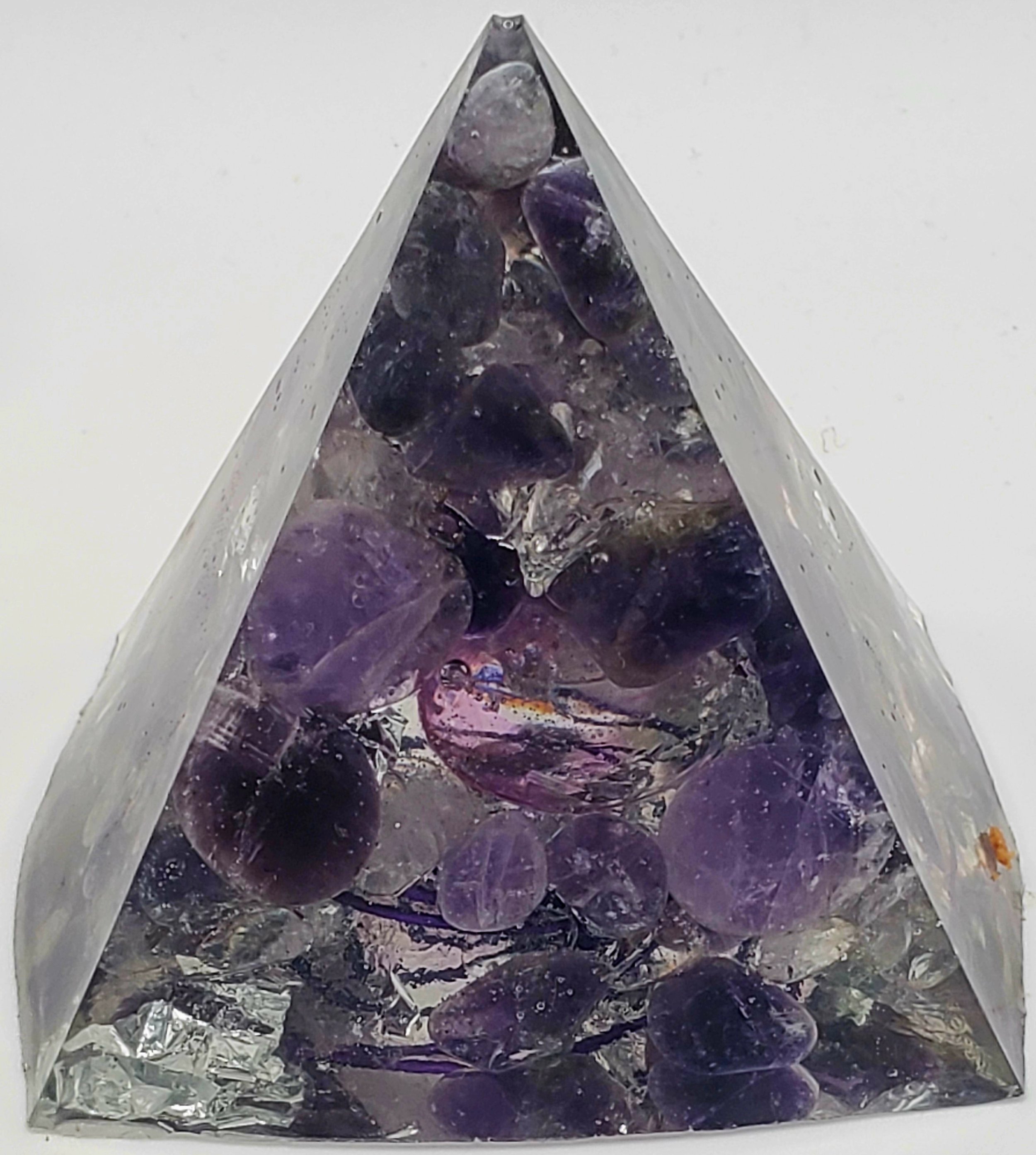 Amethyst and Purple Sea Glass Orgonite