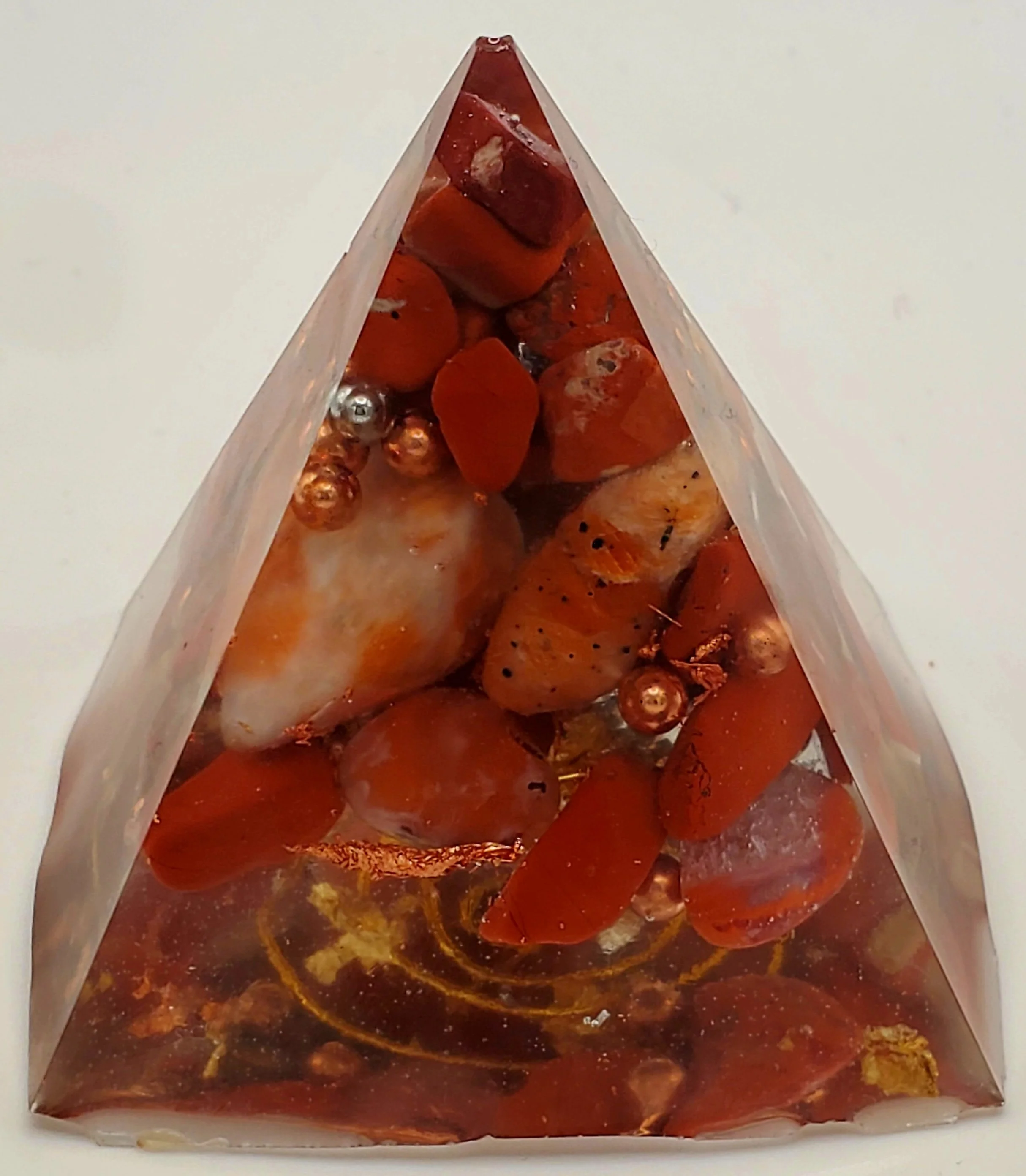 Red Jasper & Quartz Orgonite